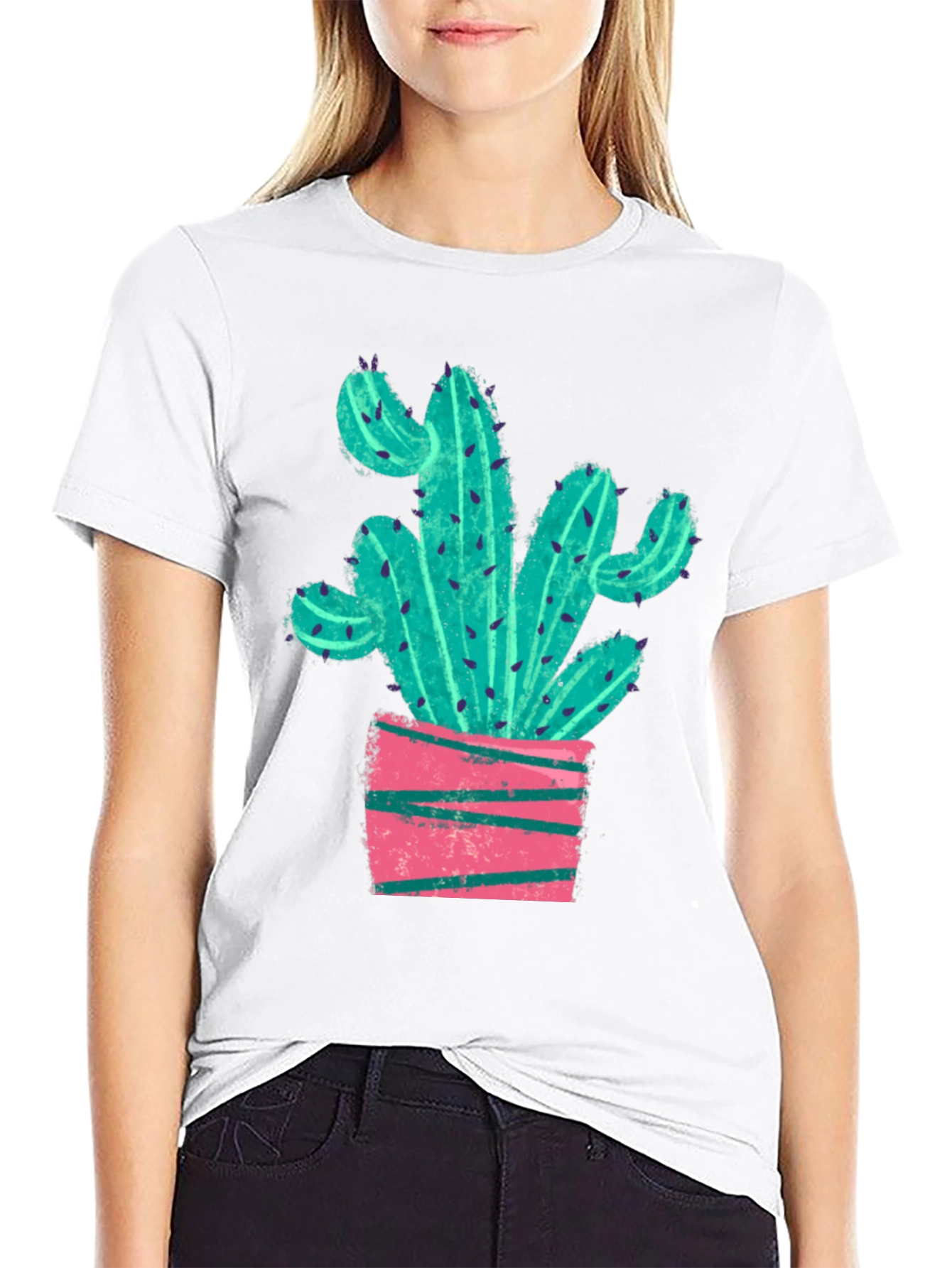 Cactus Graphic Tee - Trendy Plant Lovers Shirt
