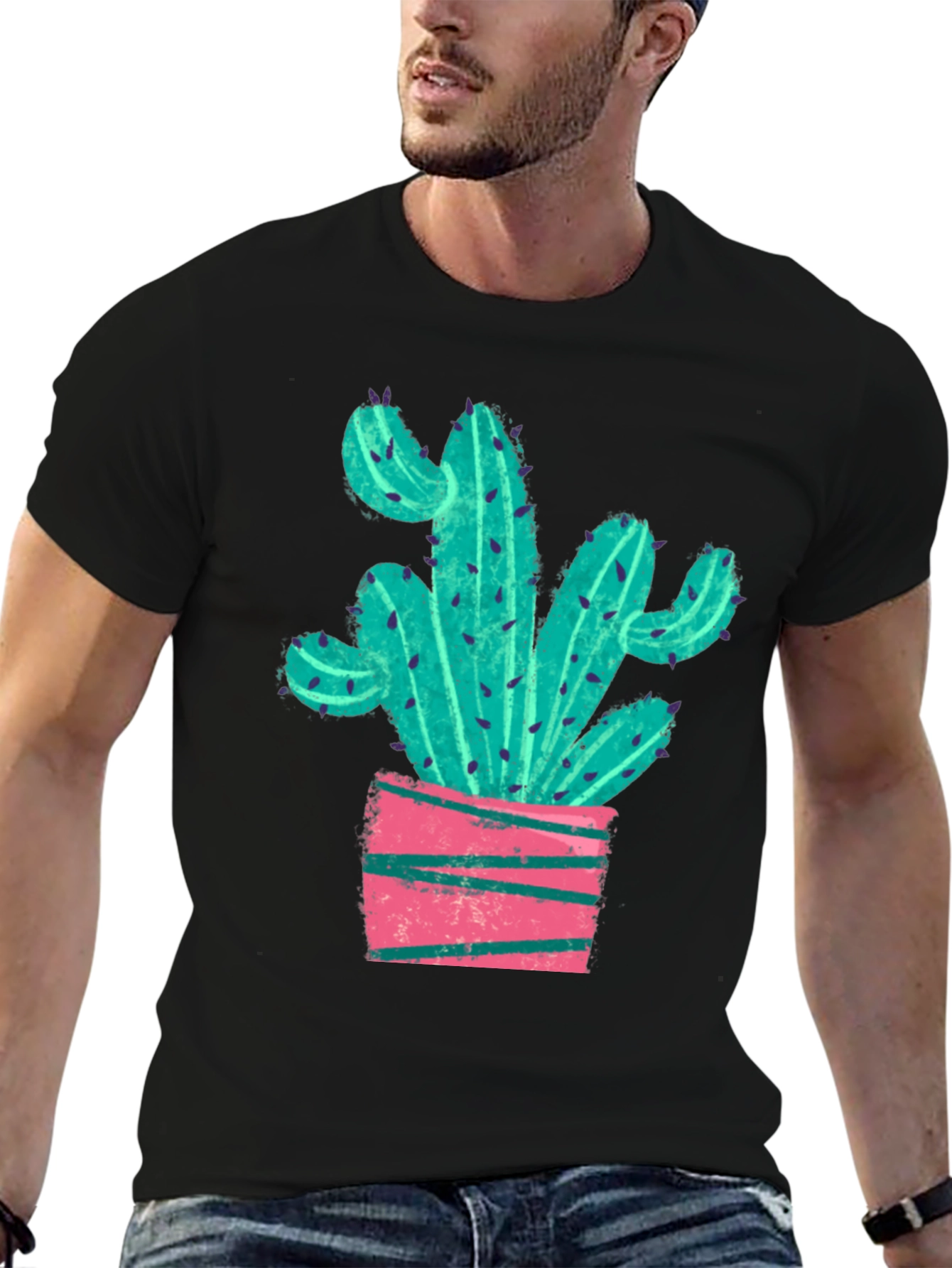 Cactus Graphic Tee - Trendy Plant Lovers Shirt