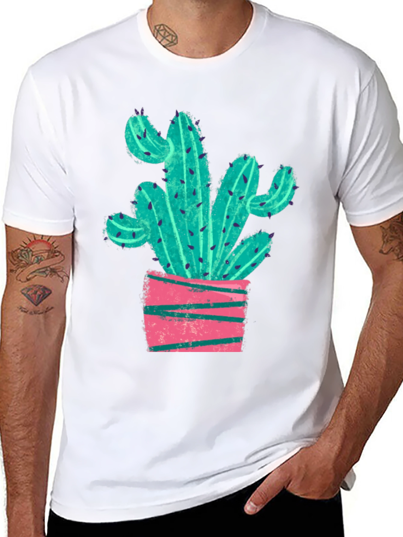 Cactus Graphic Tee - Trendy Plant Lovers Shirt
