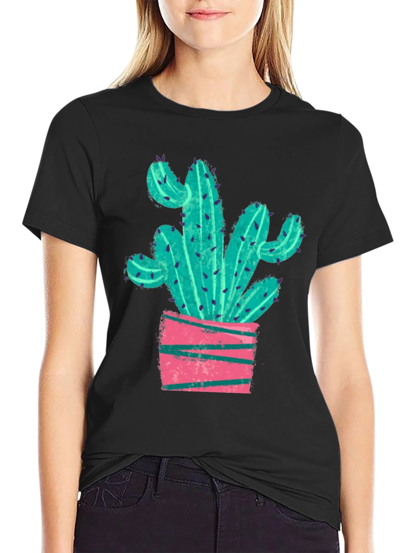 Cactus Graphic Tee - Trendy Plant Lovers Shirt