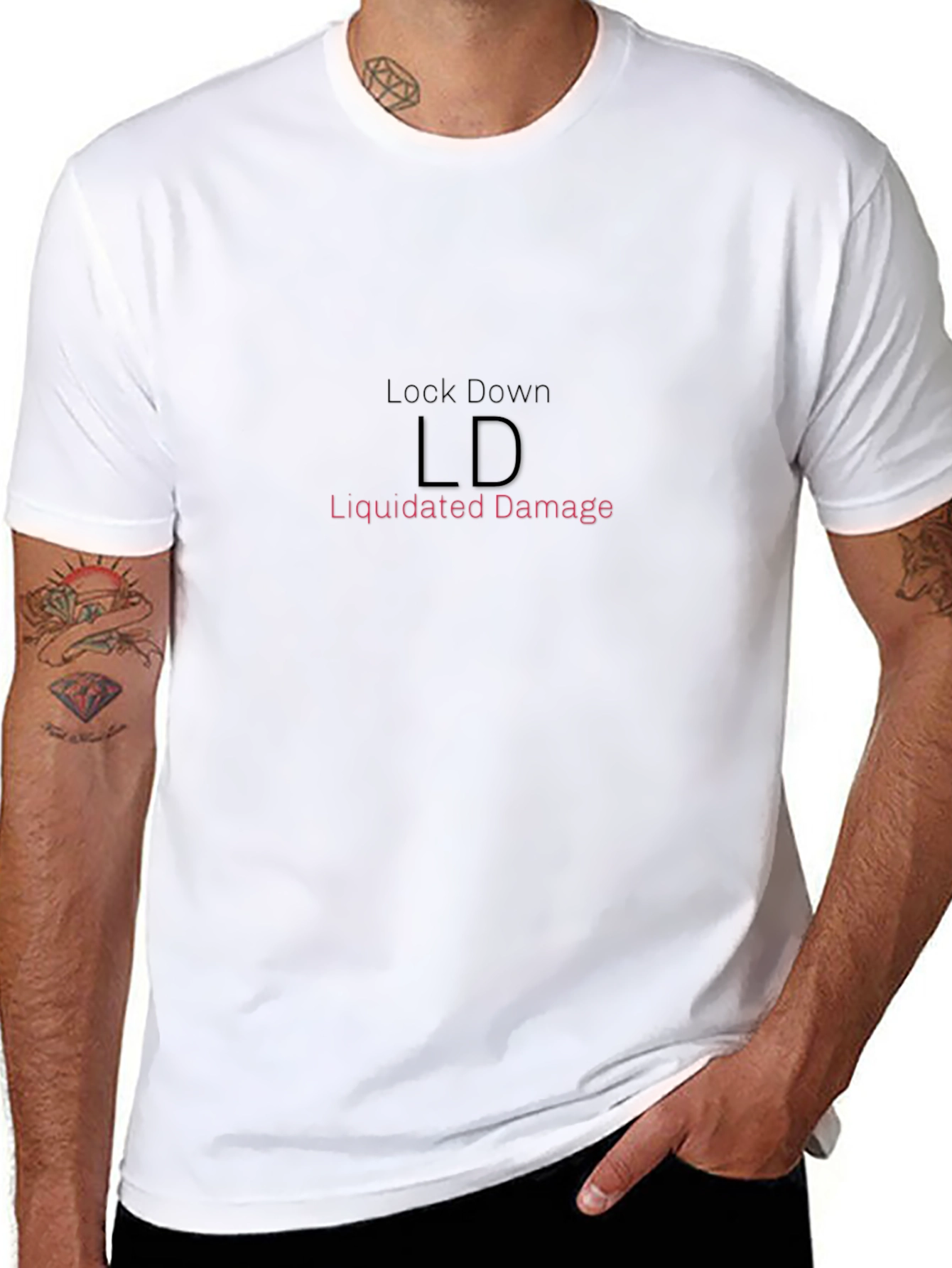 Black LD Liquidated Damage Graphic Tee