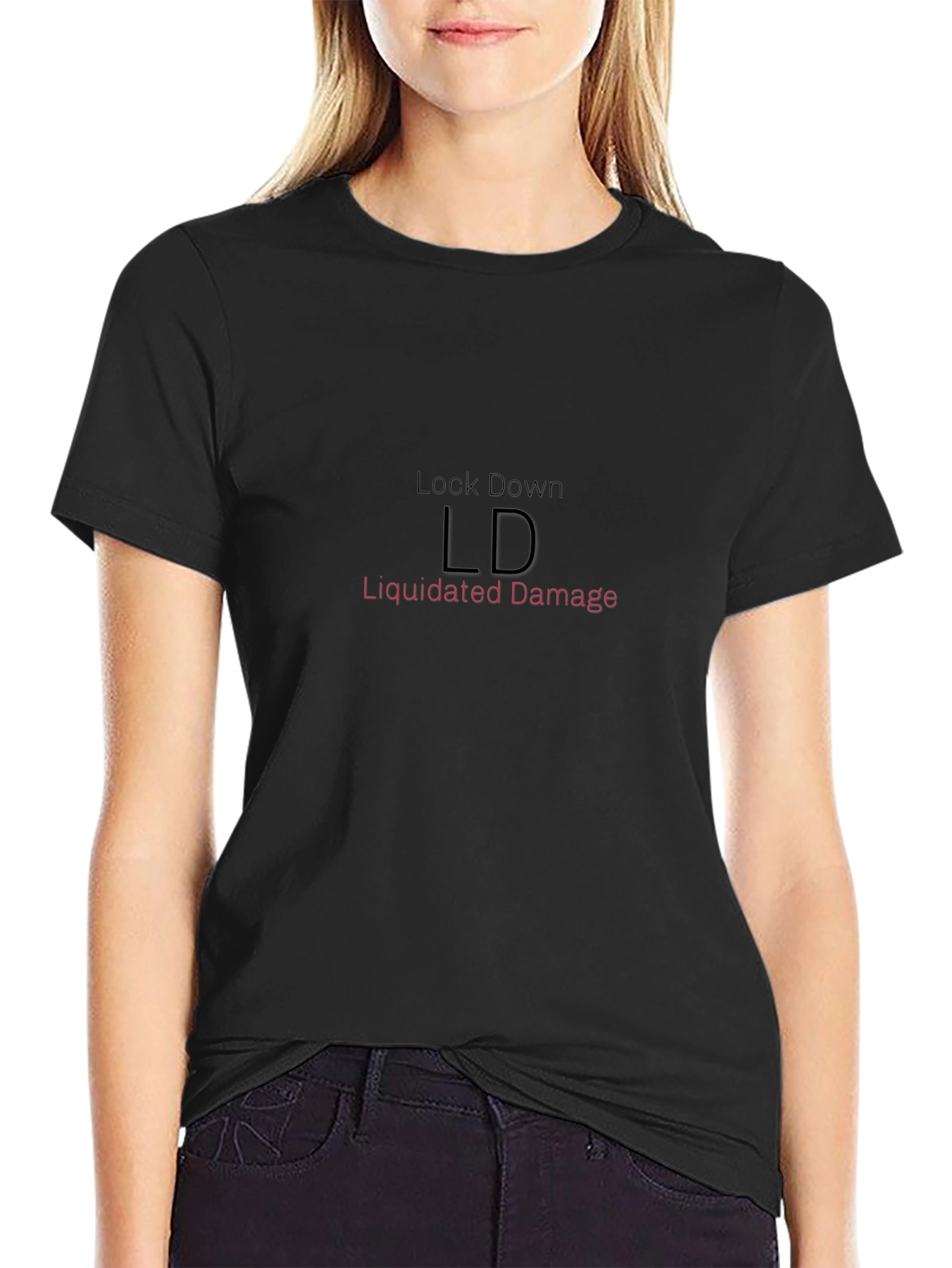 Black LD Liquidated Damage Graphic Tee
