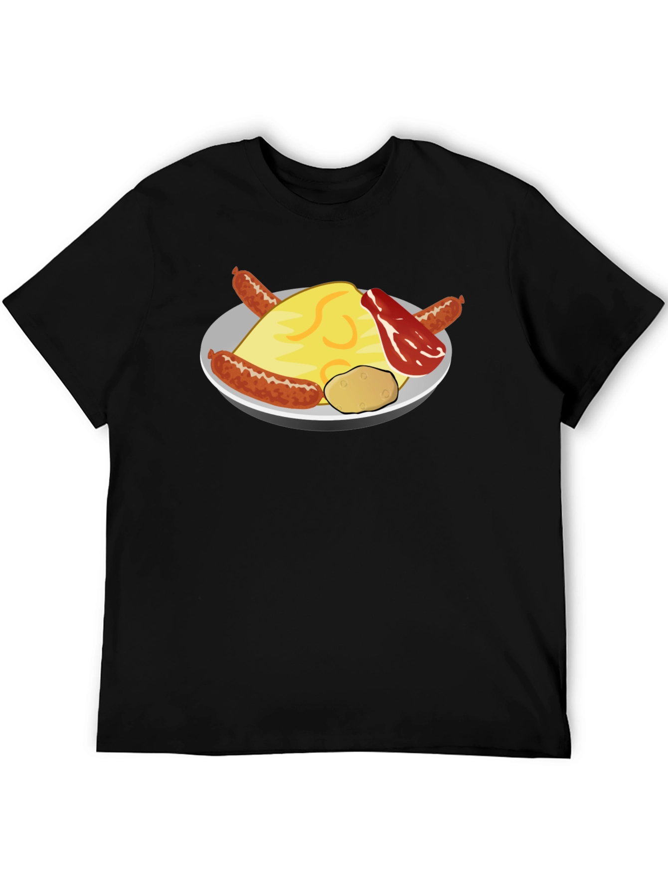 Breakfast Food Graphic Tee - Sausage & Potatoes