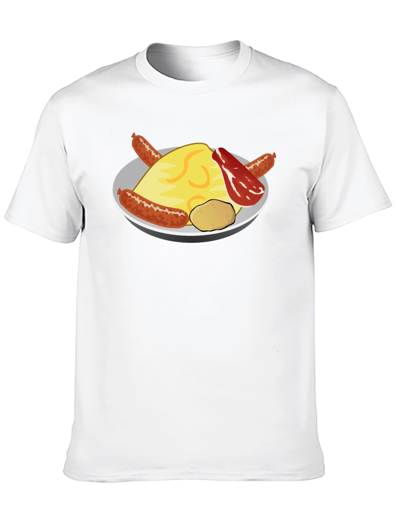 Breakfast Food Graphic Tee - Sausage & Potatoes