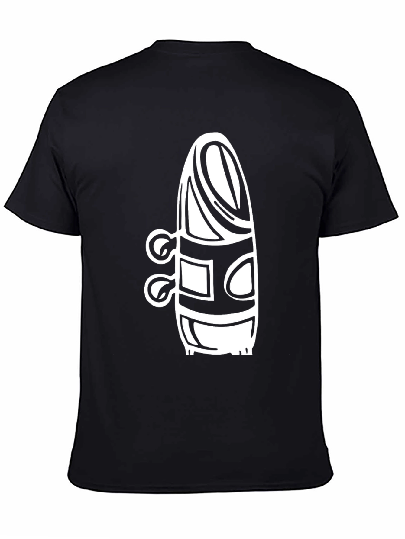 Abstract Graphic Tee - Stylish Black Cotton Shirt
