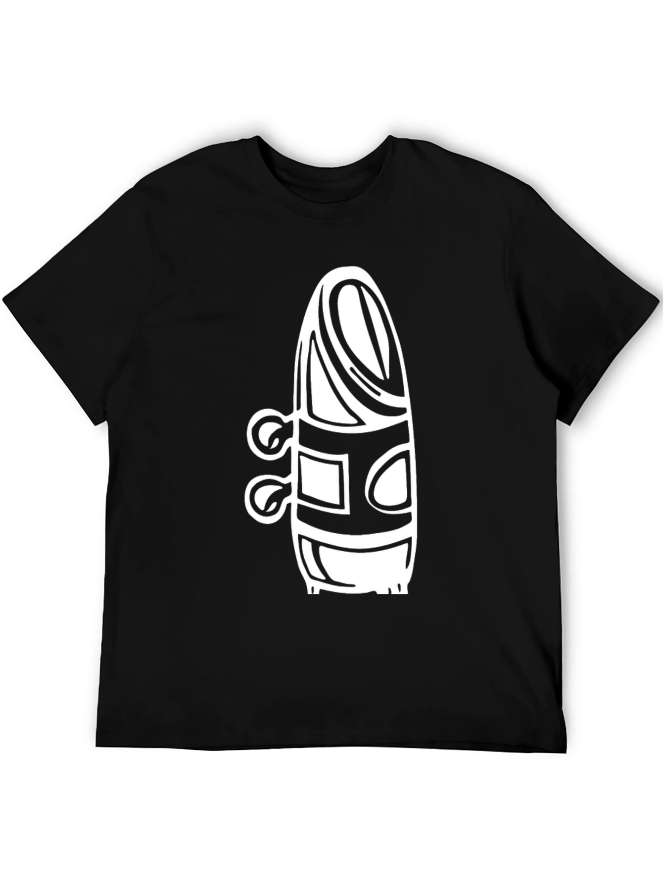 Abstract Graphic Tee - Stylish Black Cotton Shirt