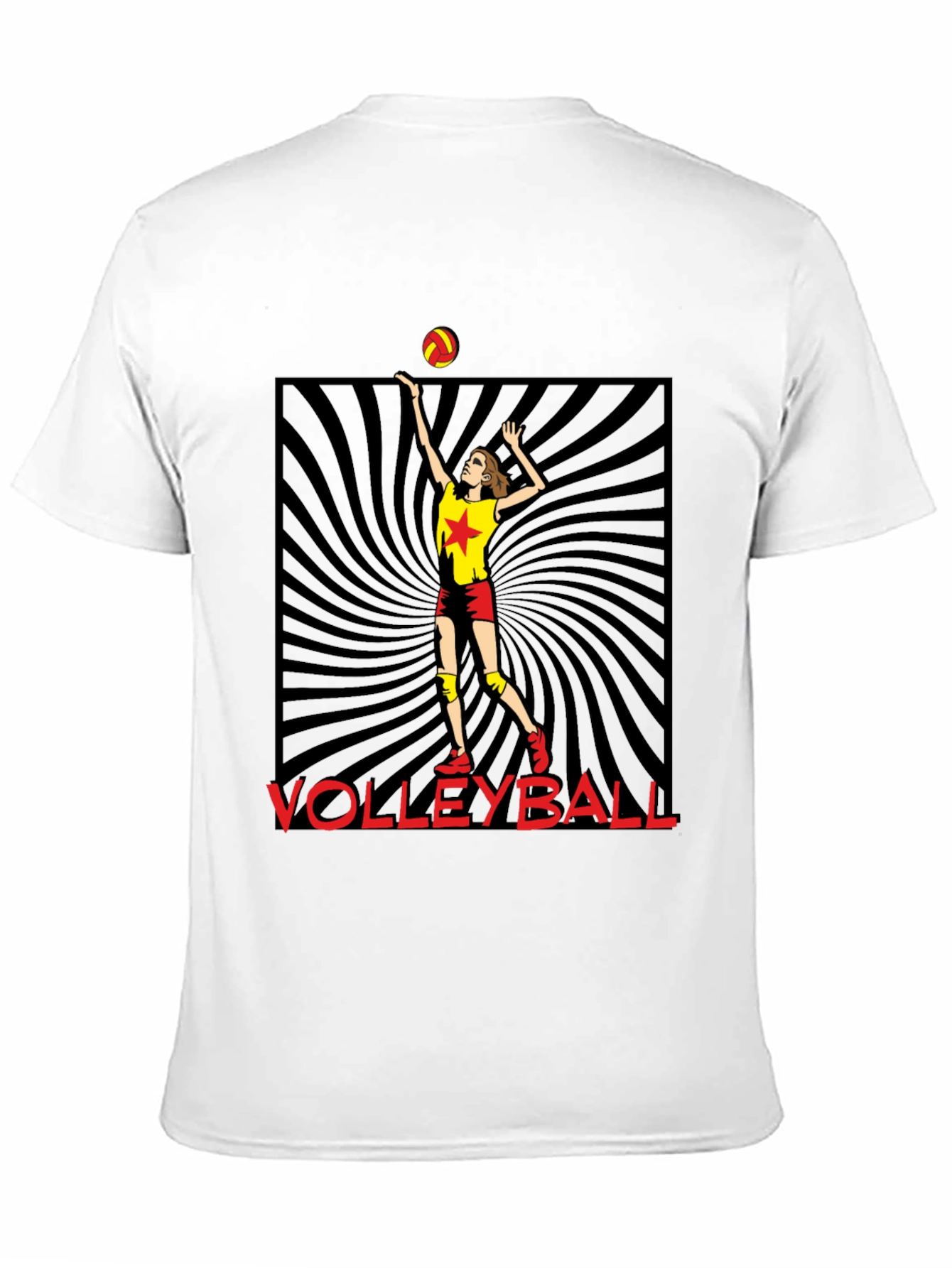 Volleyball Player Graphic Tee - Black