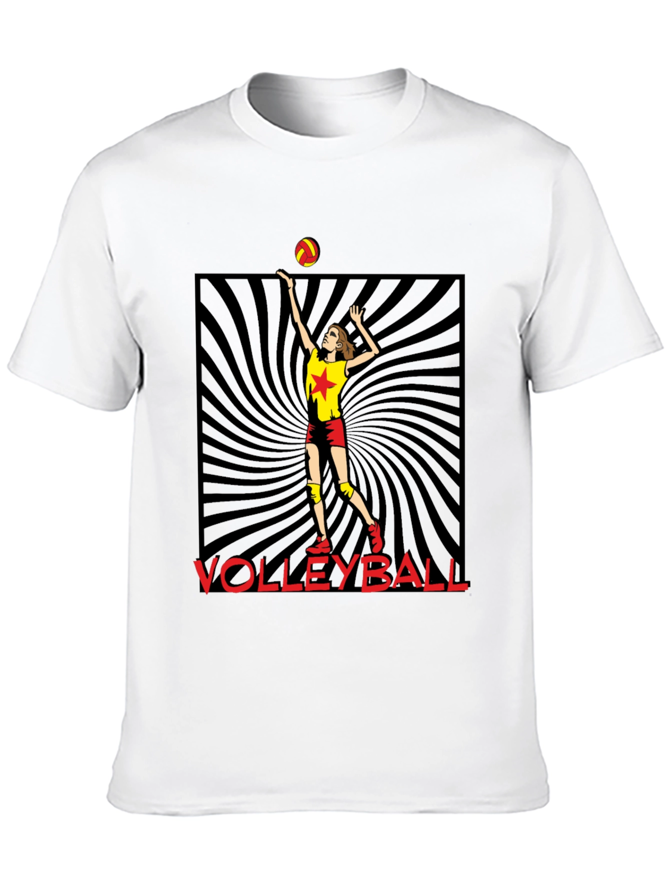 Volleyball Player Graphic Tee - Black
