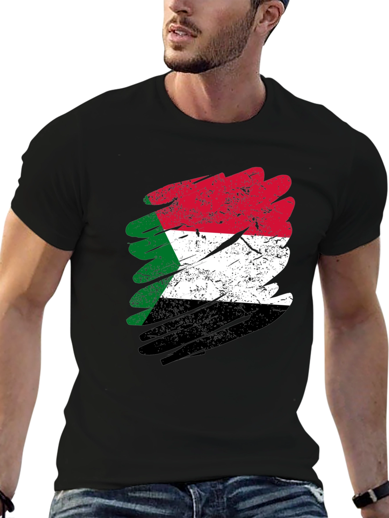 Sudan Flag Distressed T-Shirt - Sudanese Pride