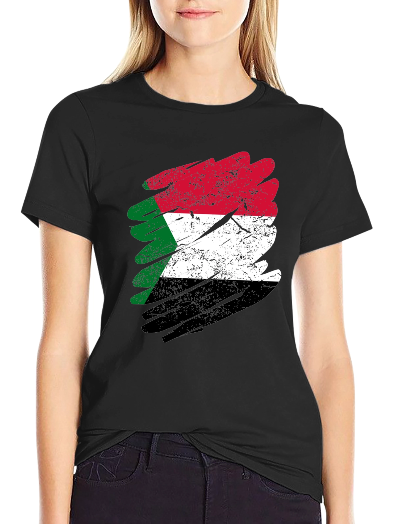 Sudan Flag Distressed T-Shirt - Sudanese Pride