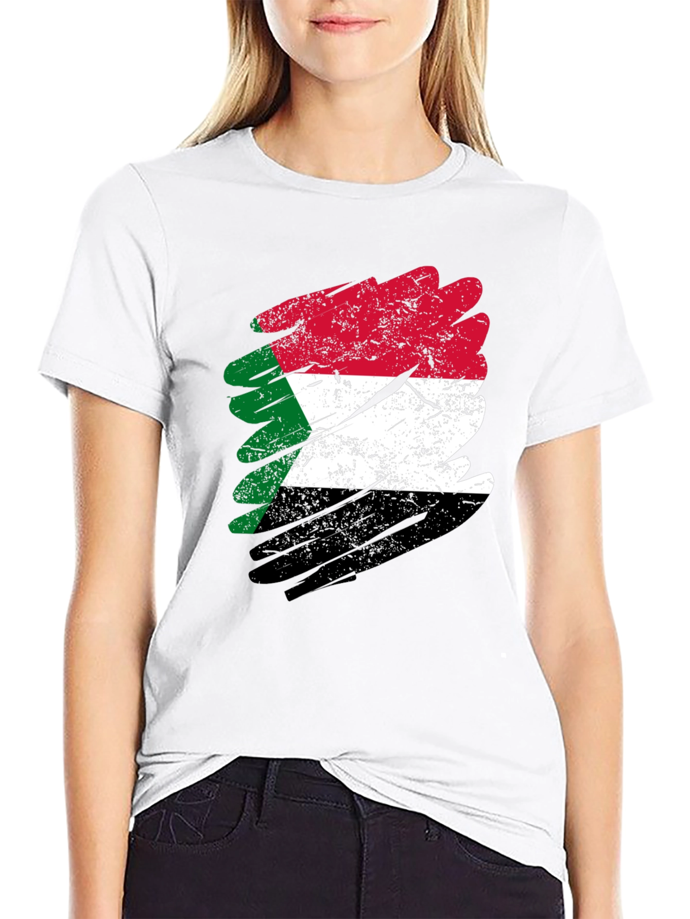 Sudan Flag Distressed T-Shirt - Sudanese Pride