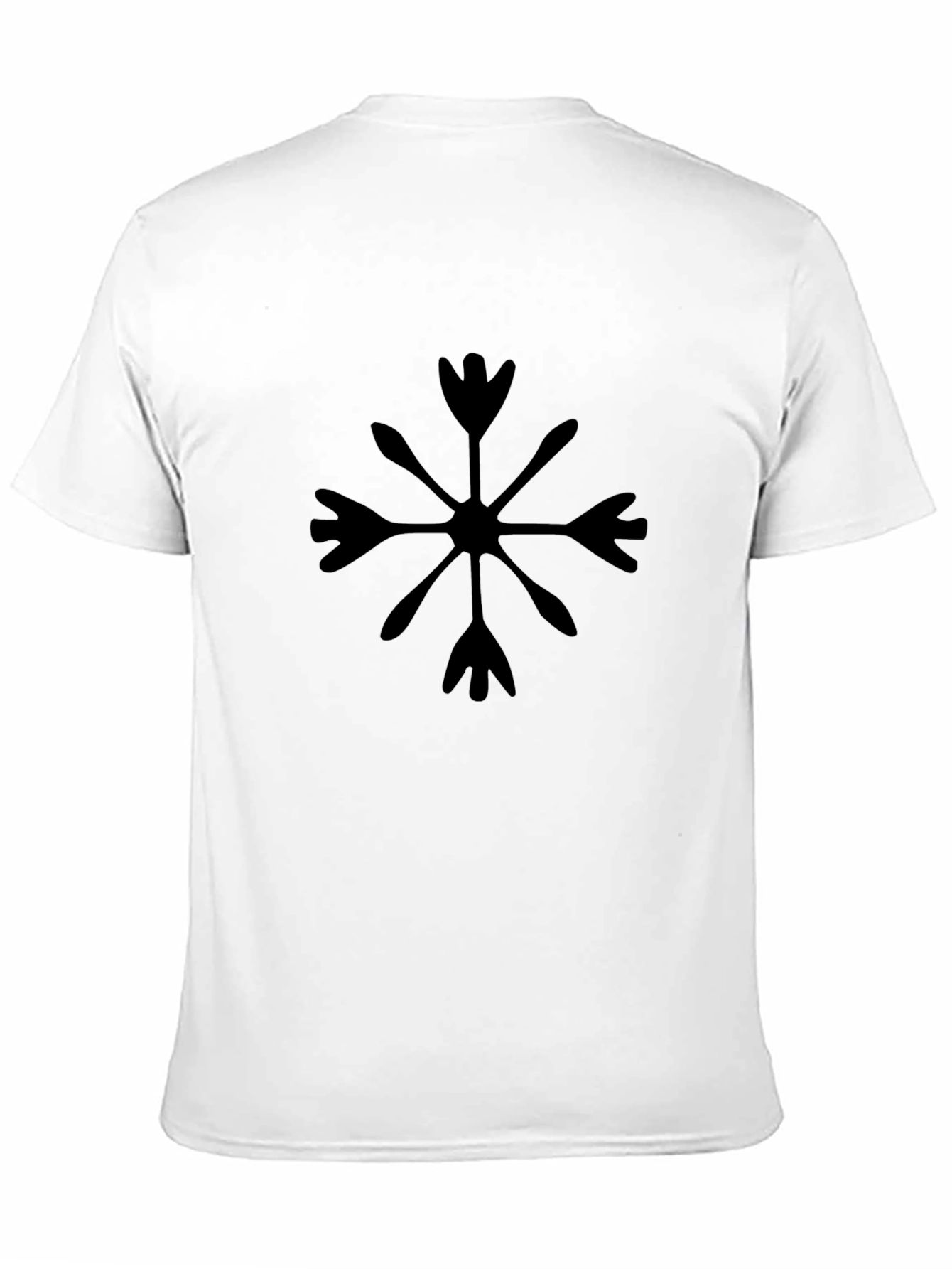 Black Graphic Tee: Unique Snowflake Design