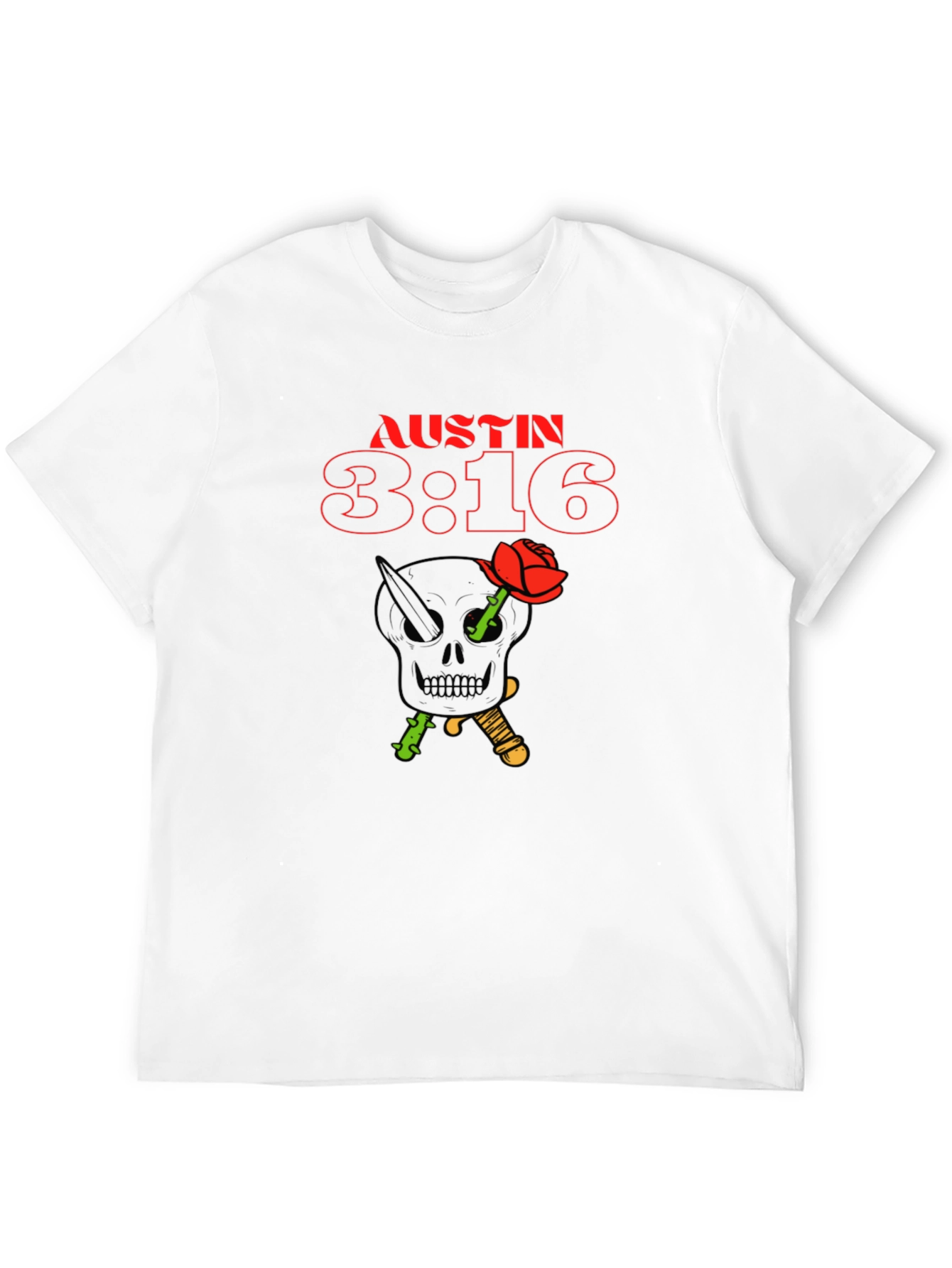 Austin 3:16 Skull Rose Graphic Tee