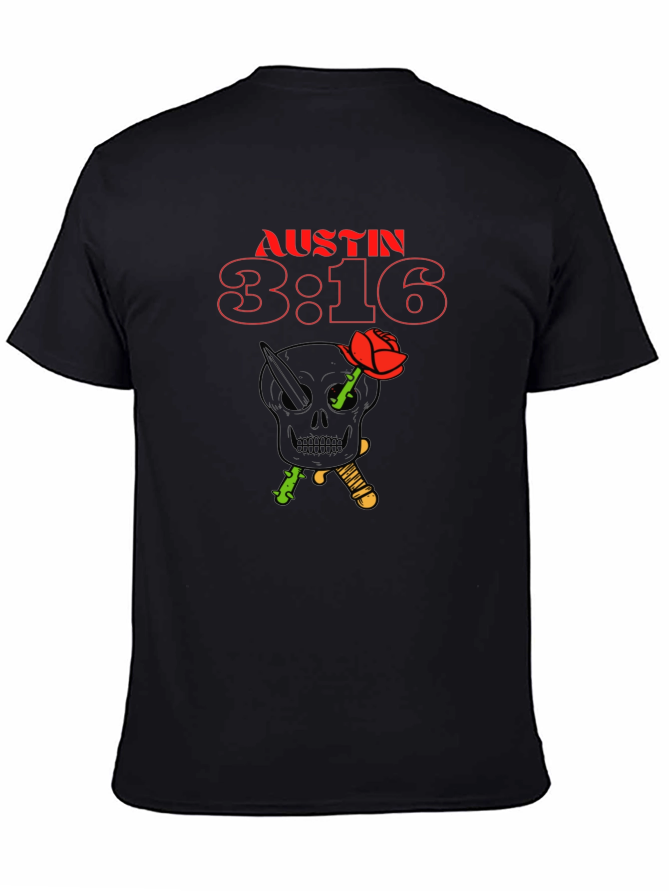 Austin 3:16 Skull Rose Graphic Tee