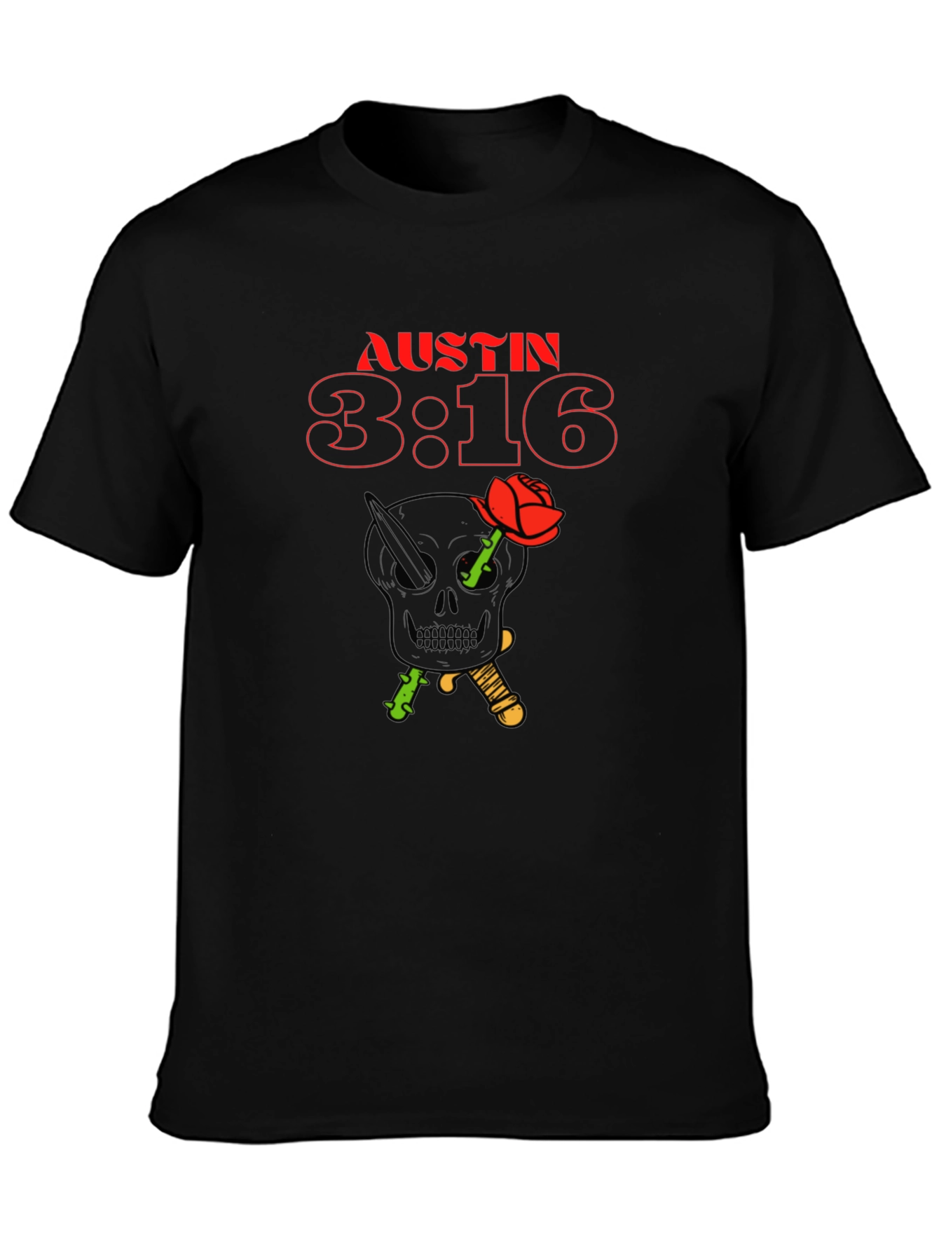 Austin 3:16 Skull Rose Graphic Tee