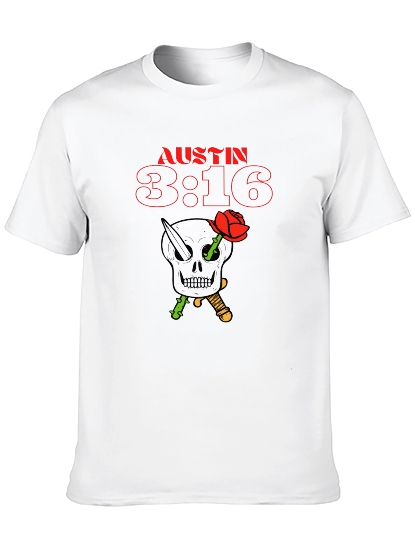 Austin 3:16 Skull Rose Graphic Tee
