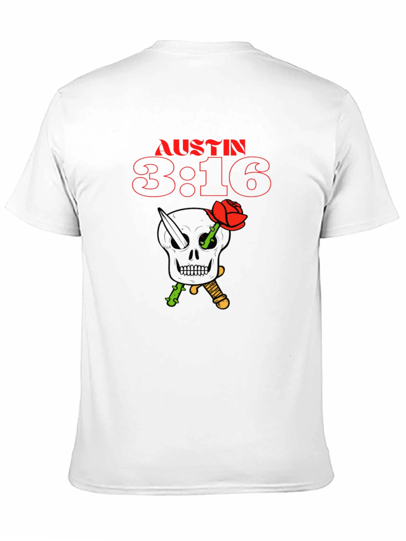 Austin 3:16 Skull Rose Graphic Tee