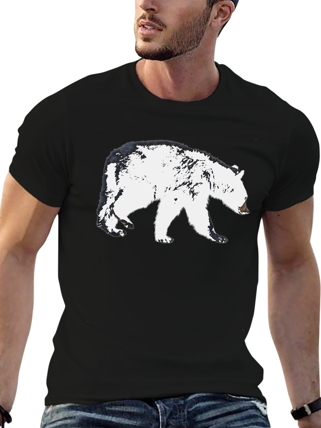 Bear Graphic Black T-Shirt