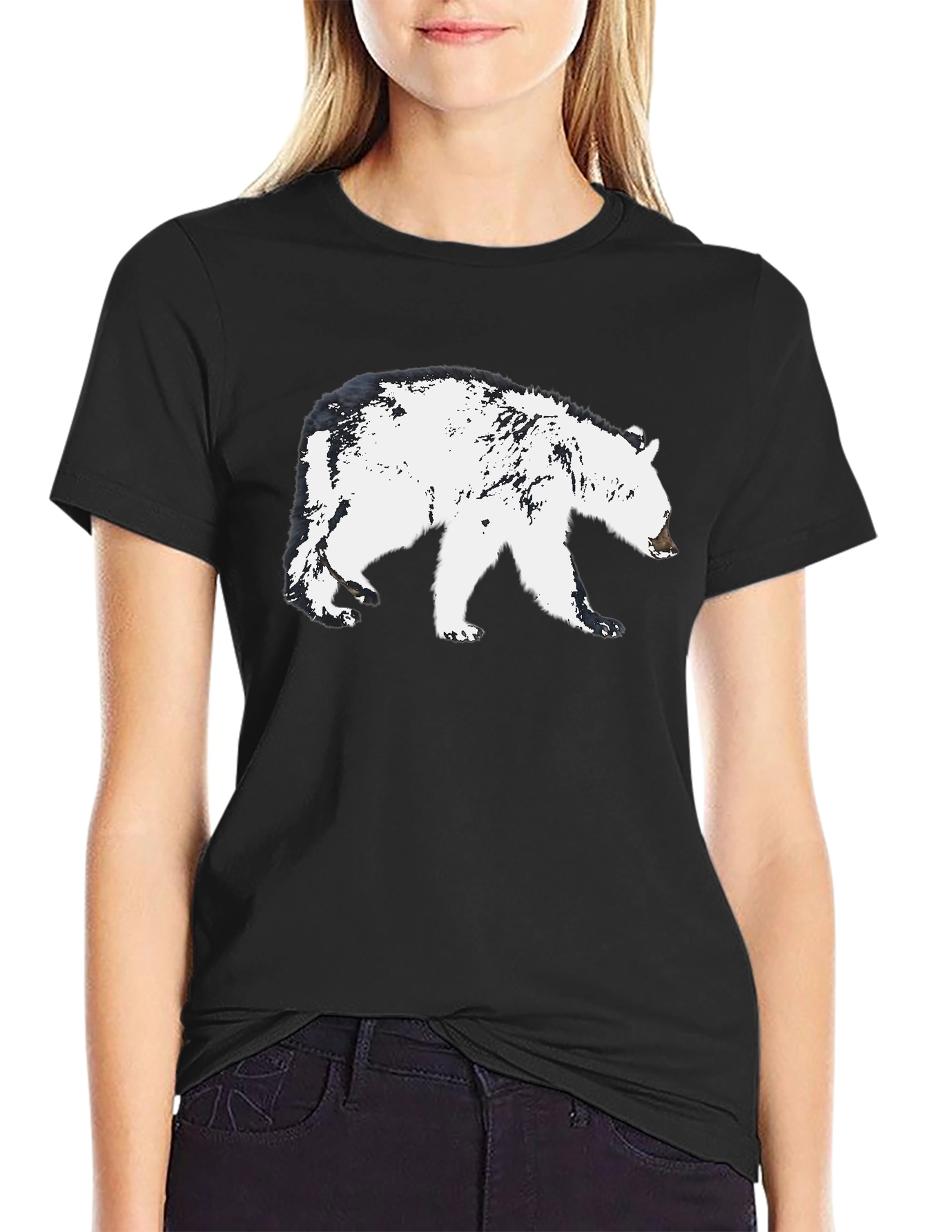 Bear Graphic Black T-Shirt