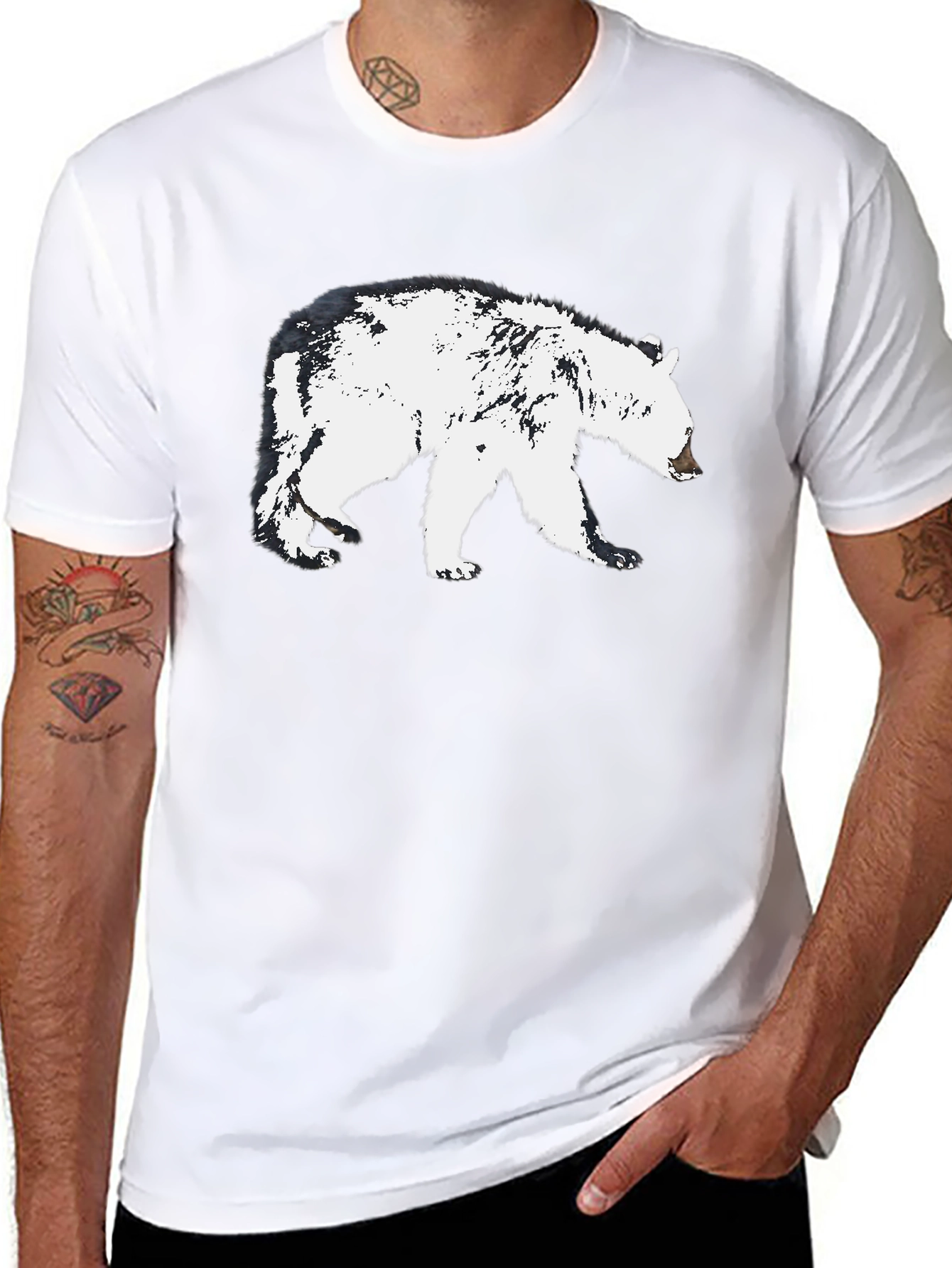 Bear Graphic Black T-Shirt