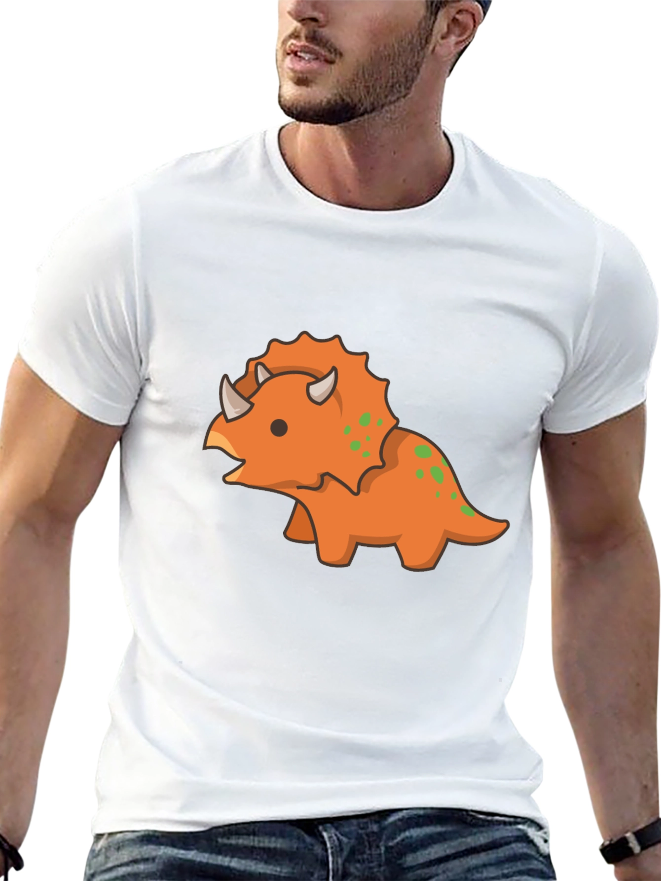 Triceratops Graphic Tee - Cool Dinosaur T-Shirt