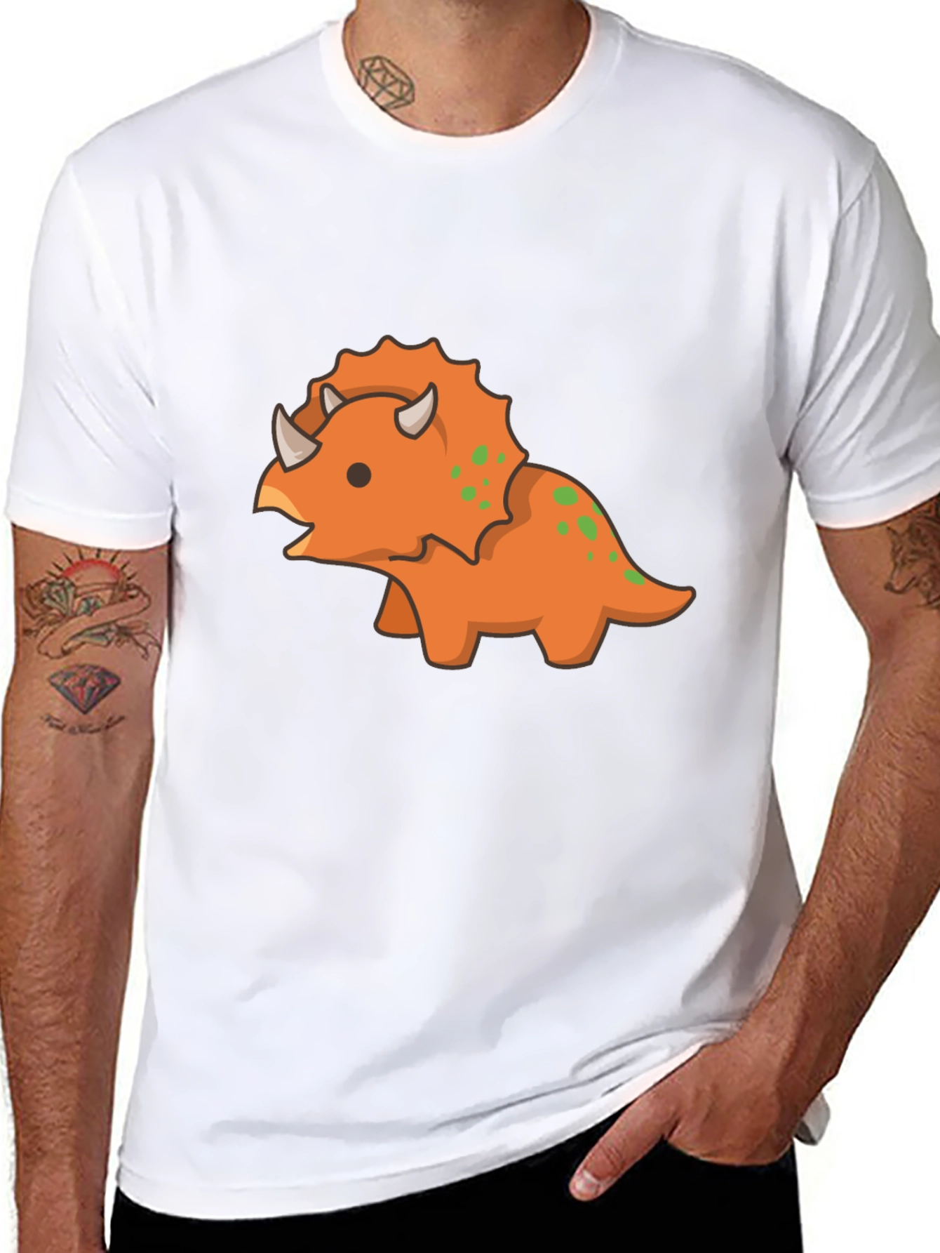 Triceratops Graphic Tee - Cool Dinosaur T-Shirt