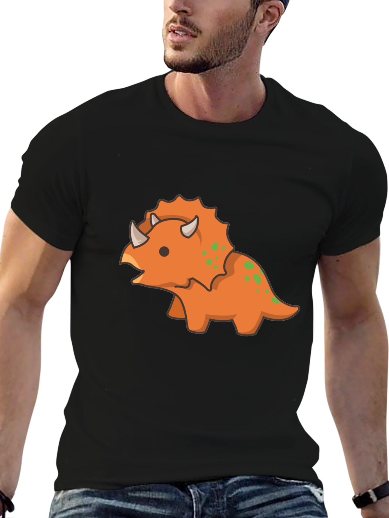 Triceratops Graphic Tee - Cool Dinosaur T-Shirt