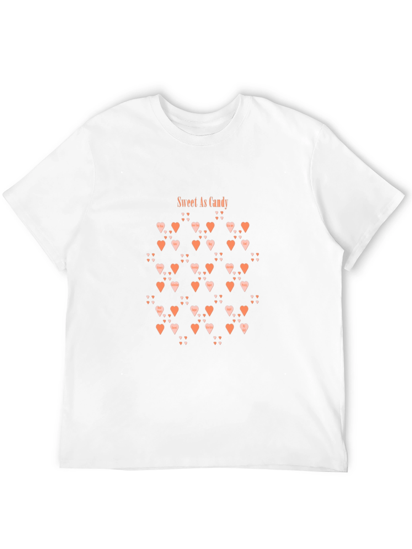 Sweet As Candy Heart Print T-Shirt