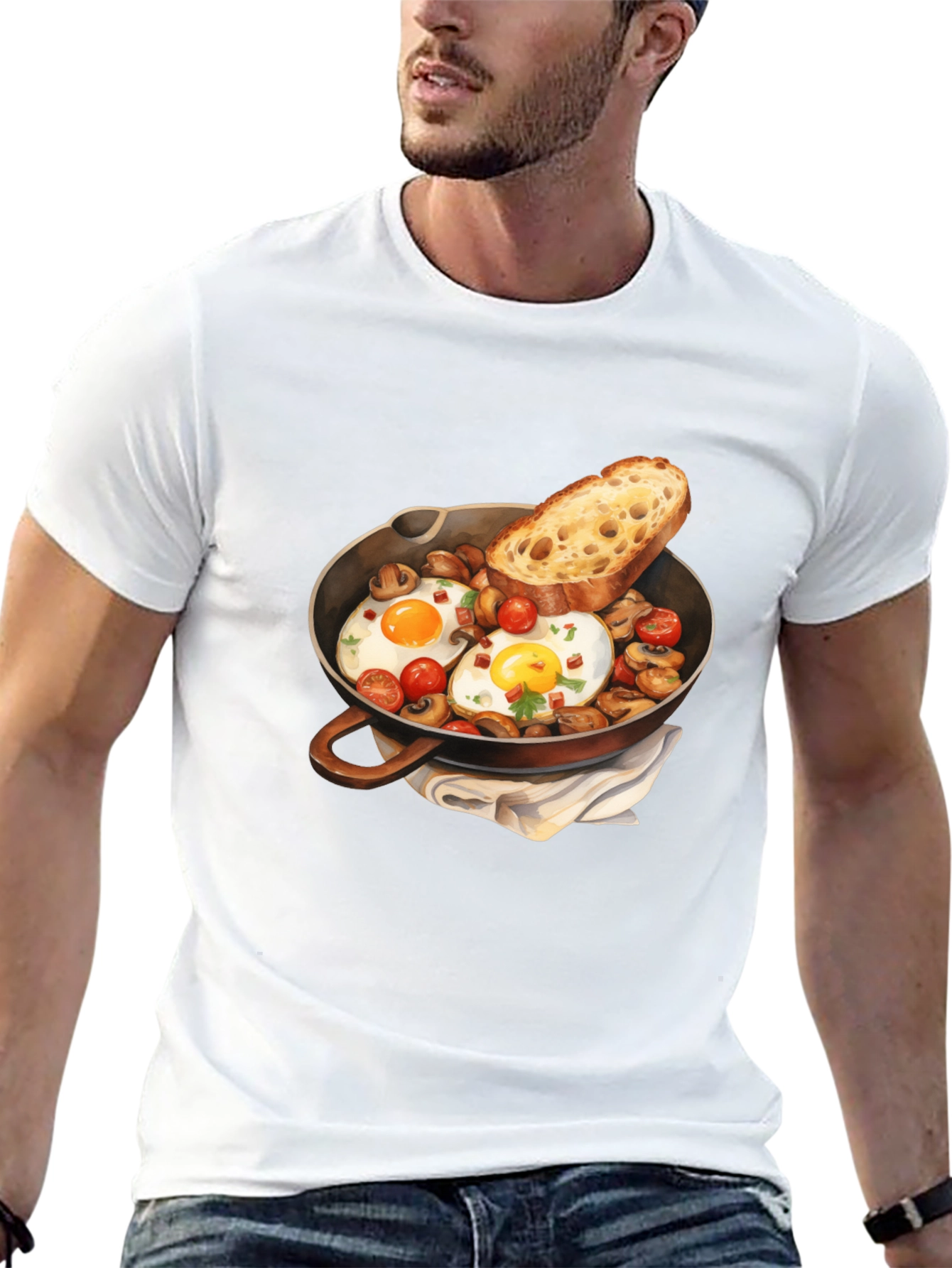 Breakfast Skillet Graphic Tee - Foodie Fashion
