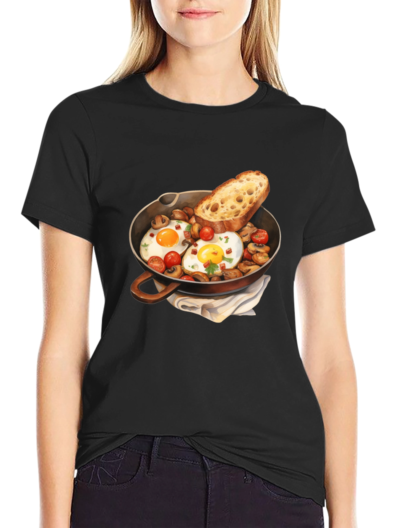 Breakfast Skillet Graphic Tee - Foodie Fashion