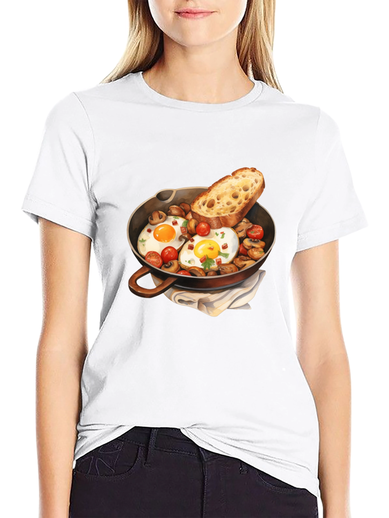 Breakfast Skillet Graphic Tee - Foodie Fashion