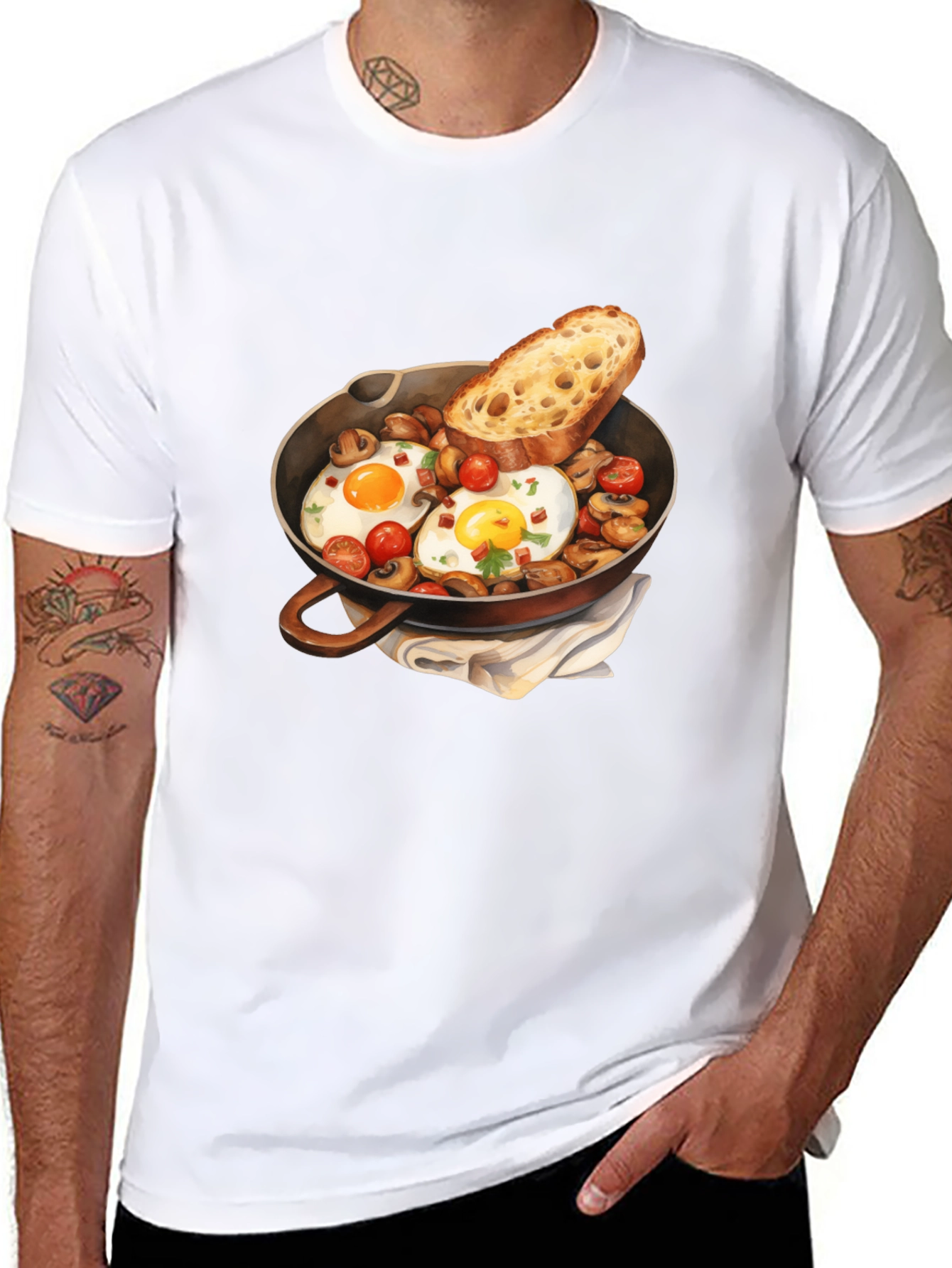 Breakfast Skillet Graphic Tee - Foodie Fashion