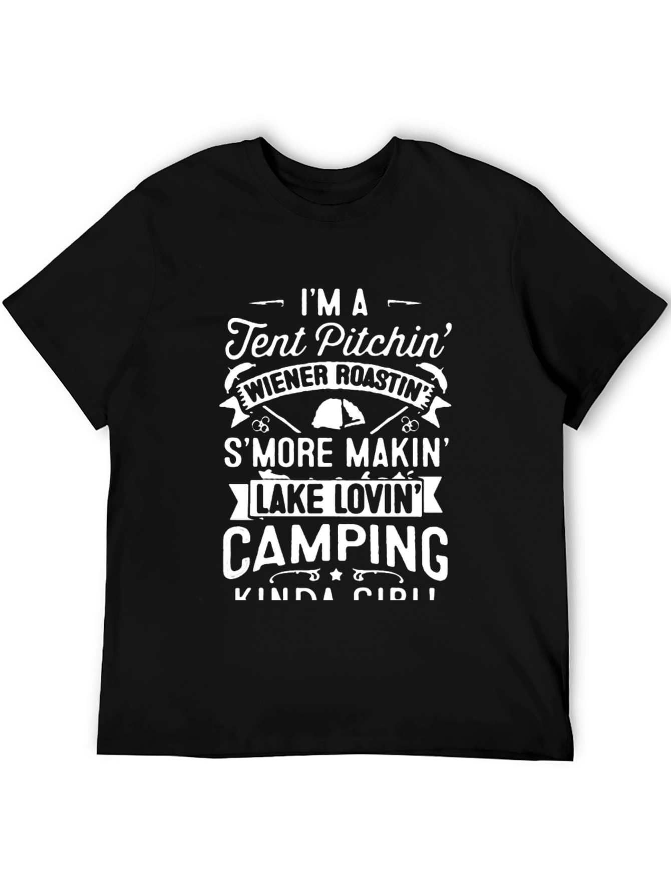 Camping Kinda Girl T-Shirt - Black