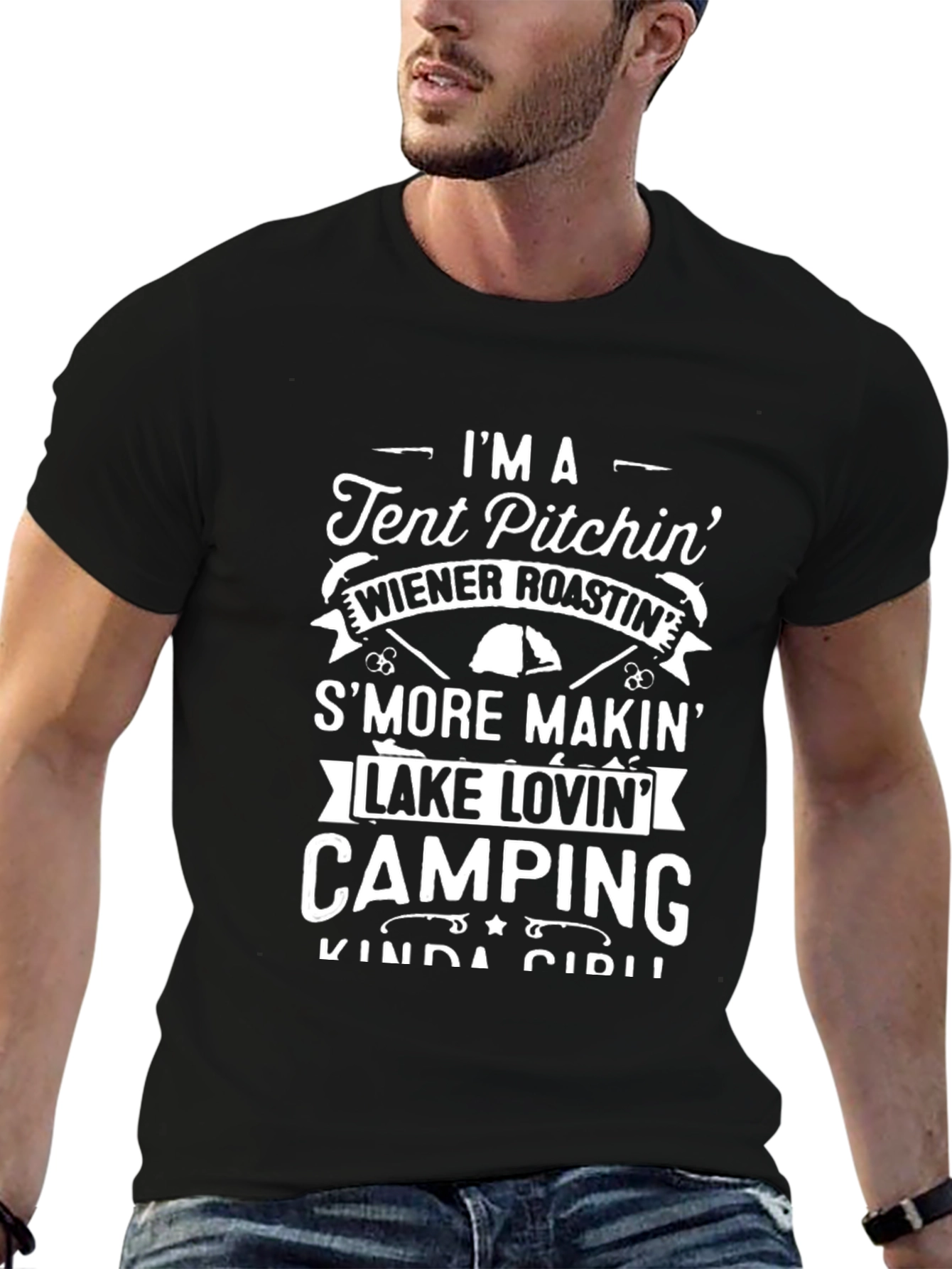 Camping Kinda Girl T-Shirt - Black