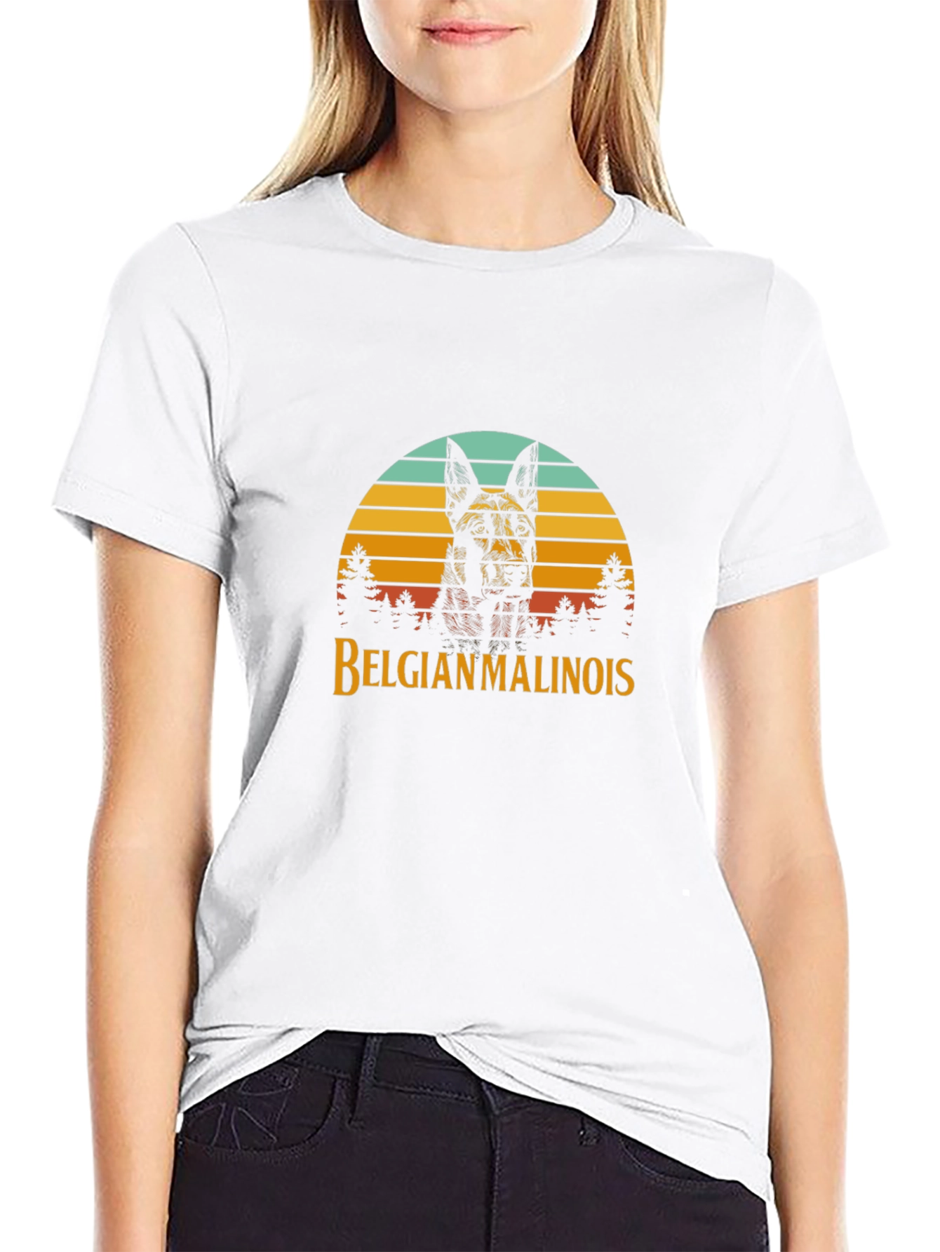 Belgian Malinois Sunset Graphic Tee