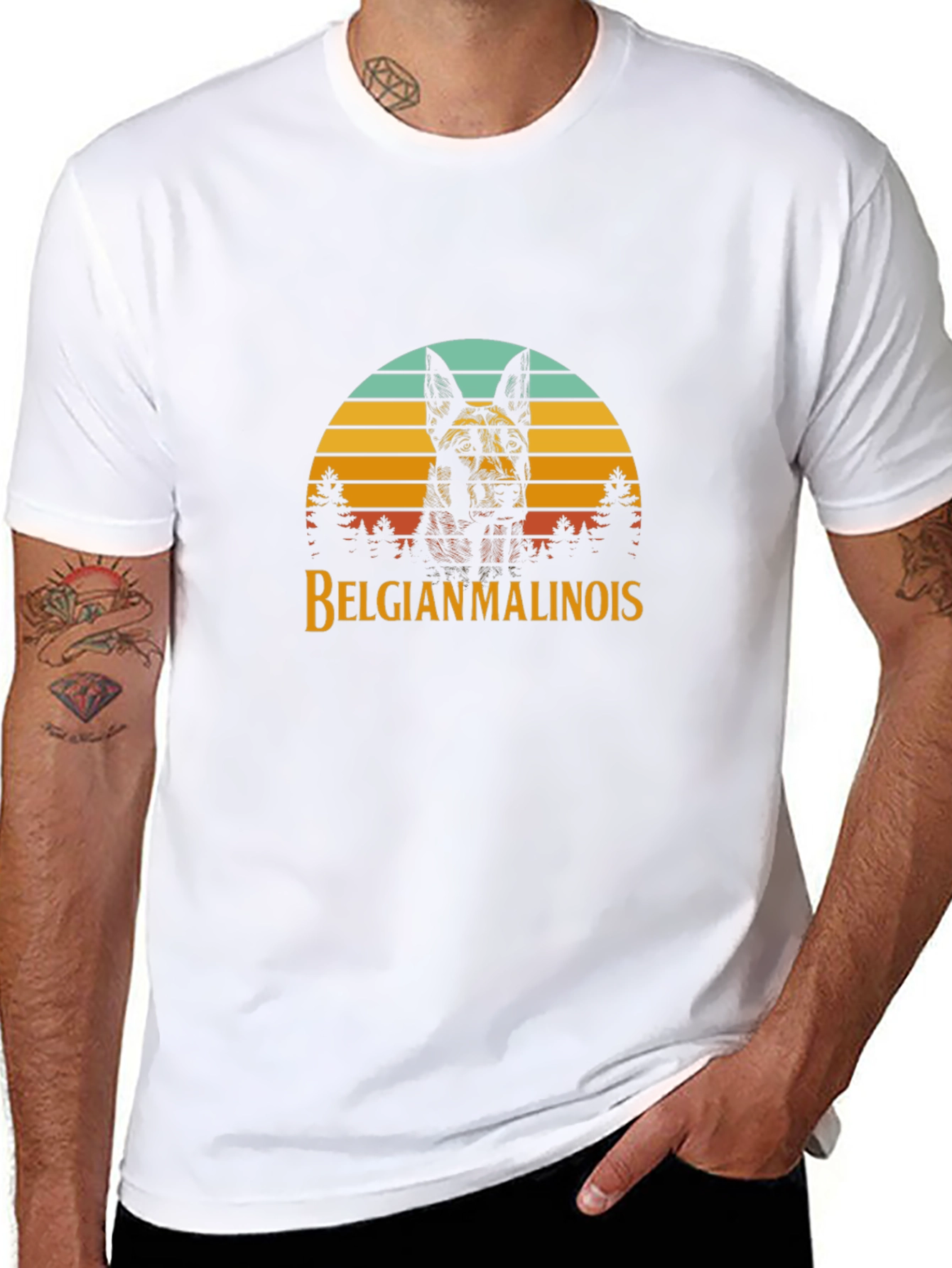 Belgian Malinois Sunset Graphic Tee