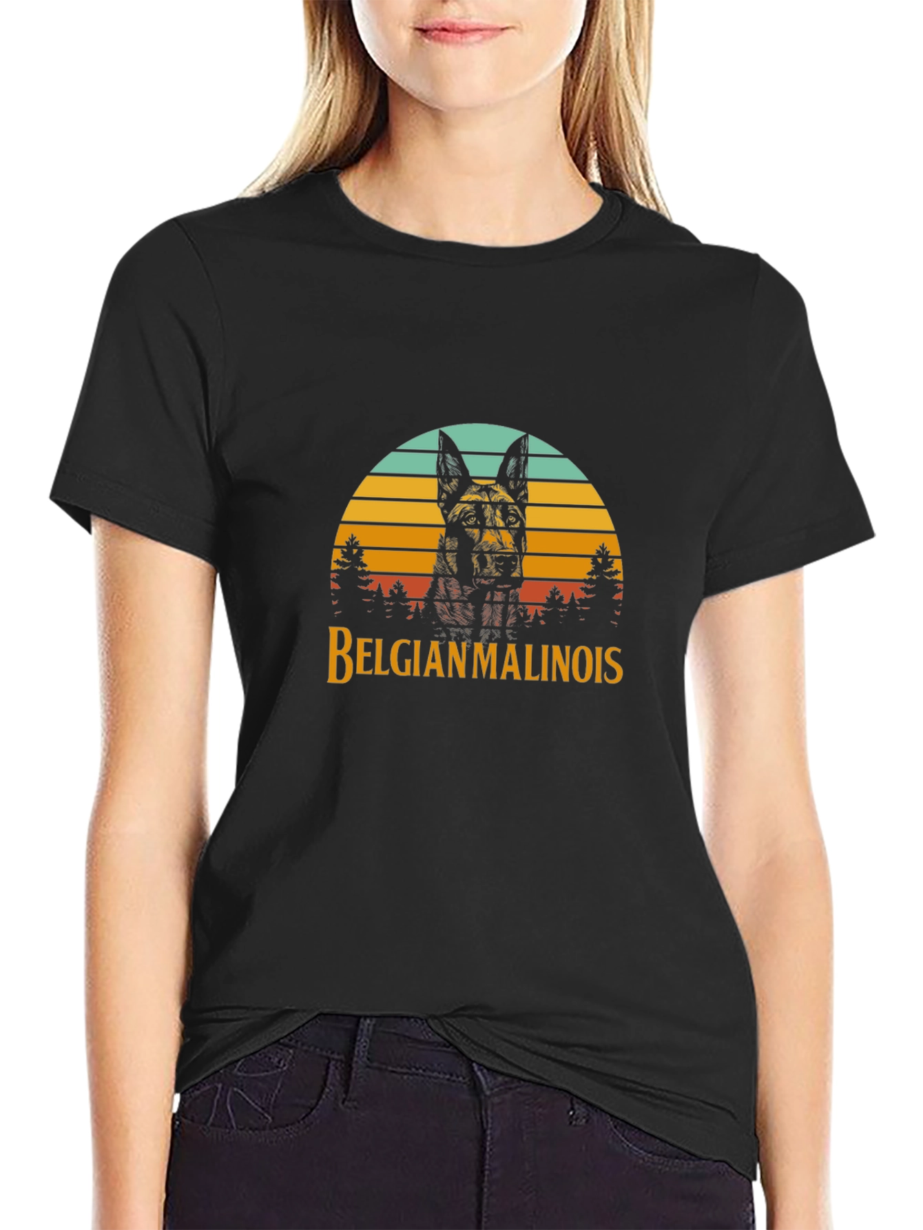 Belgian Malinois Sunset Graphic Tee