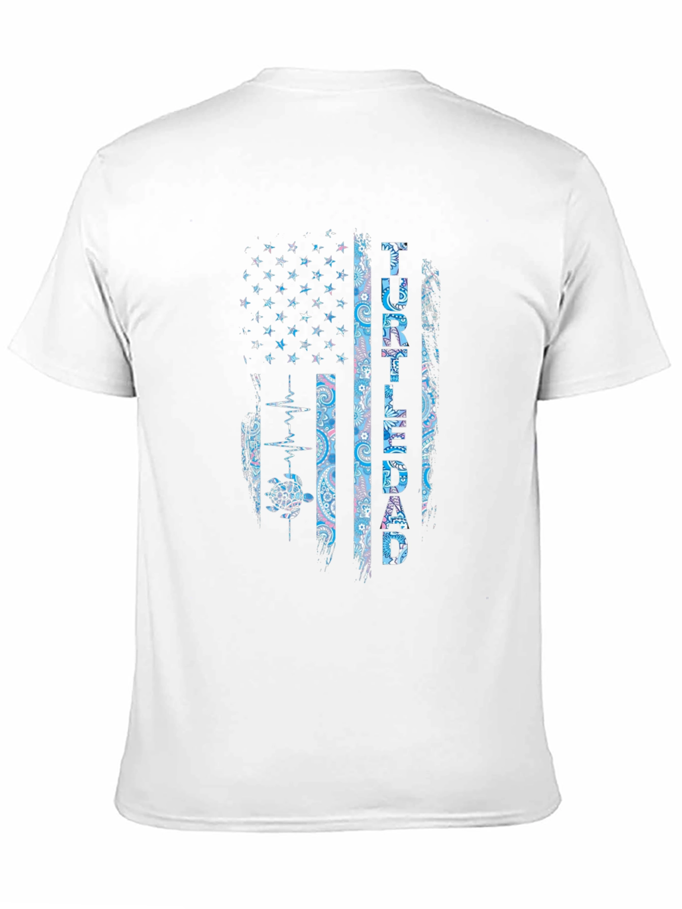 Turtle Dad American Flag T-Shirt