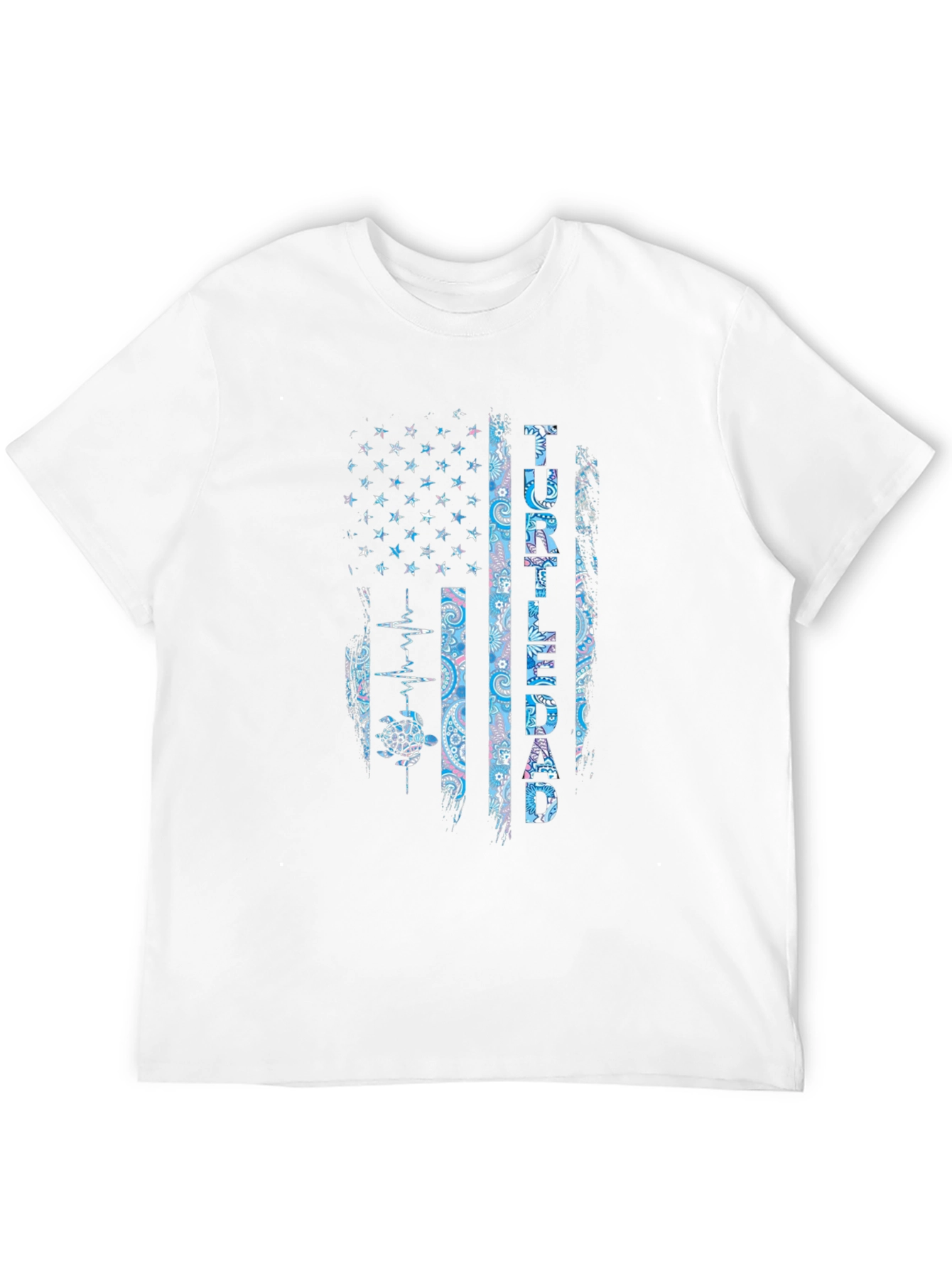 Turtle Dad American Flag T-Shirt