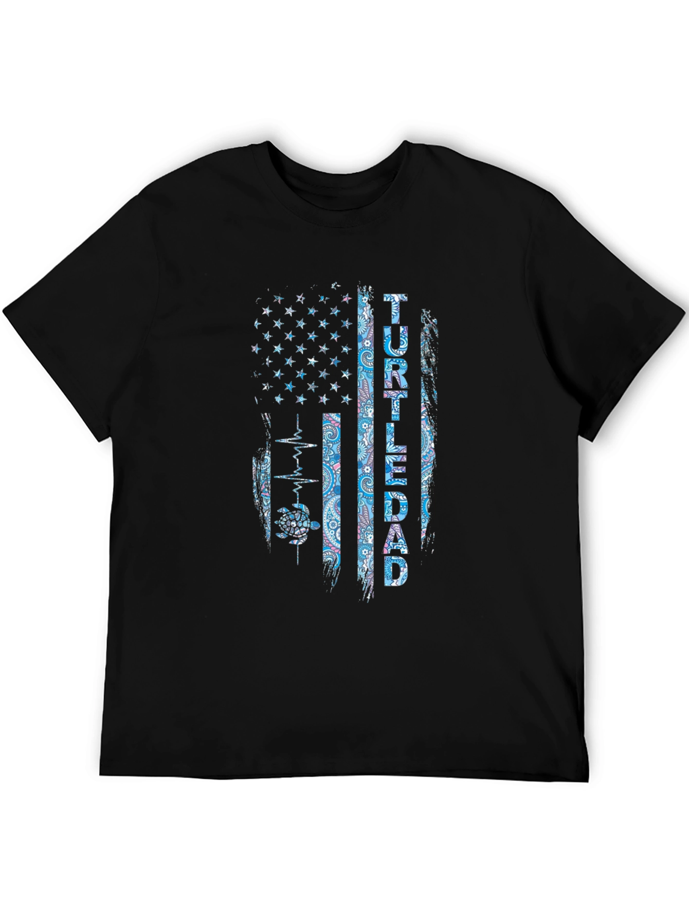 Turtle Dad American Flag T-Shirt