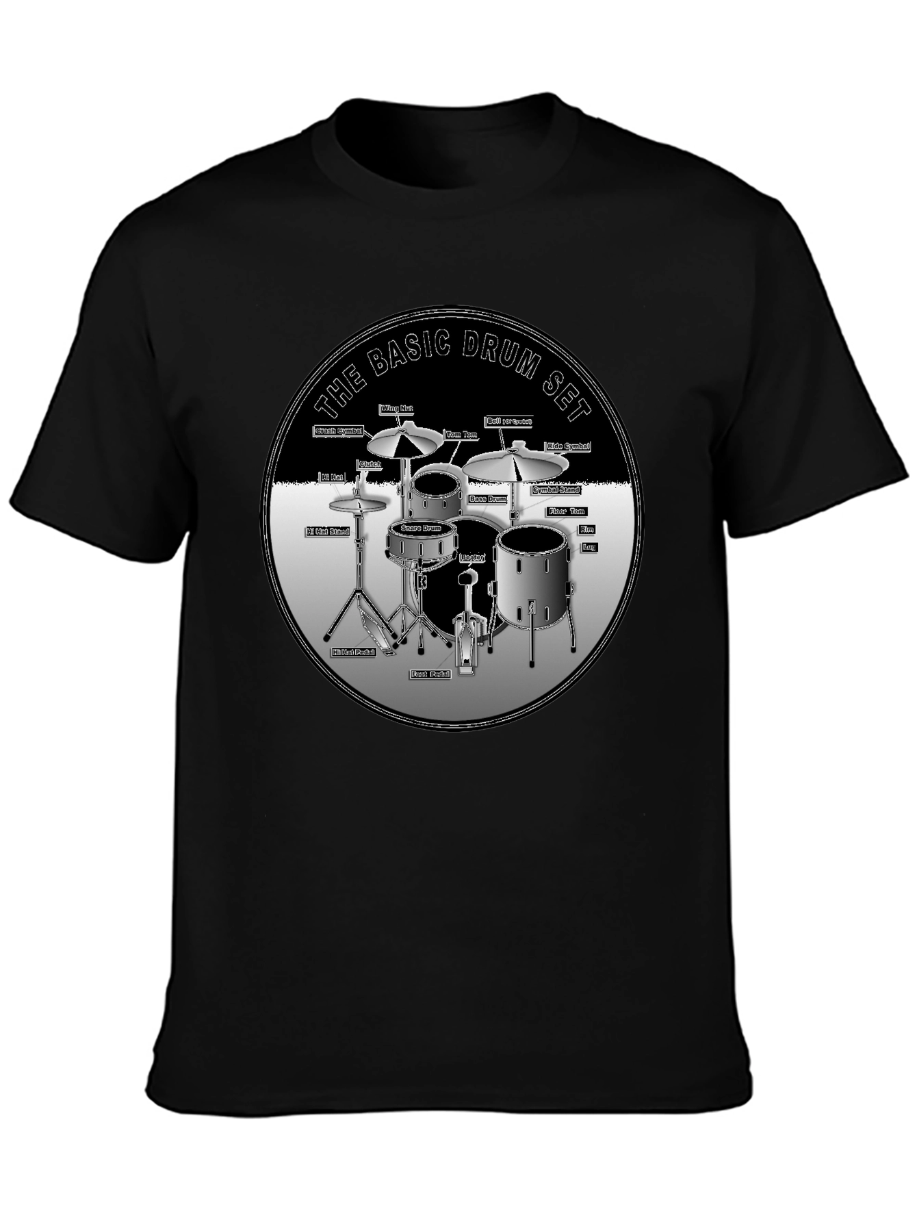 Basic Drum Set T-Shirt - Musician Gift