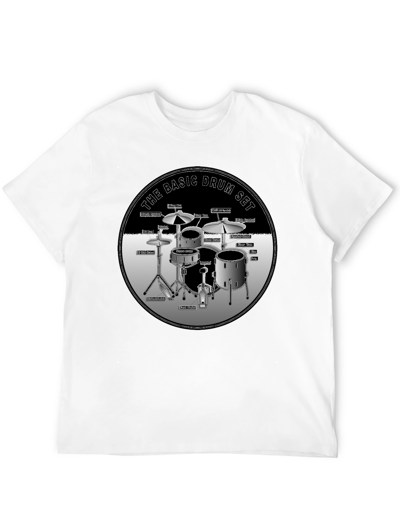 Basic Drum Set T-Shirt - Musician Gift