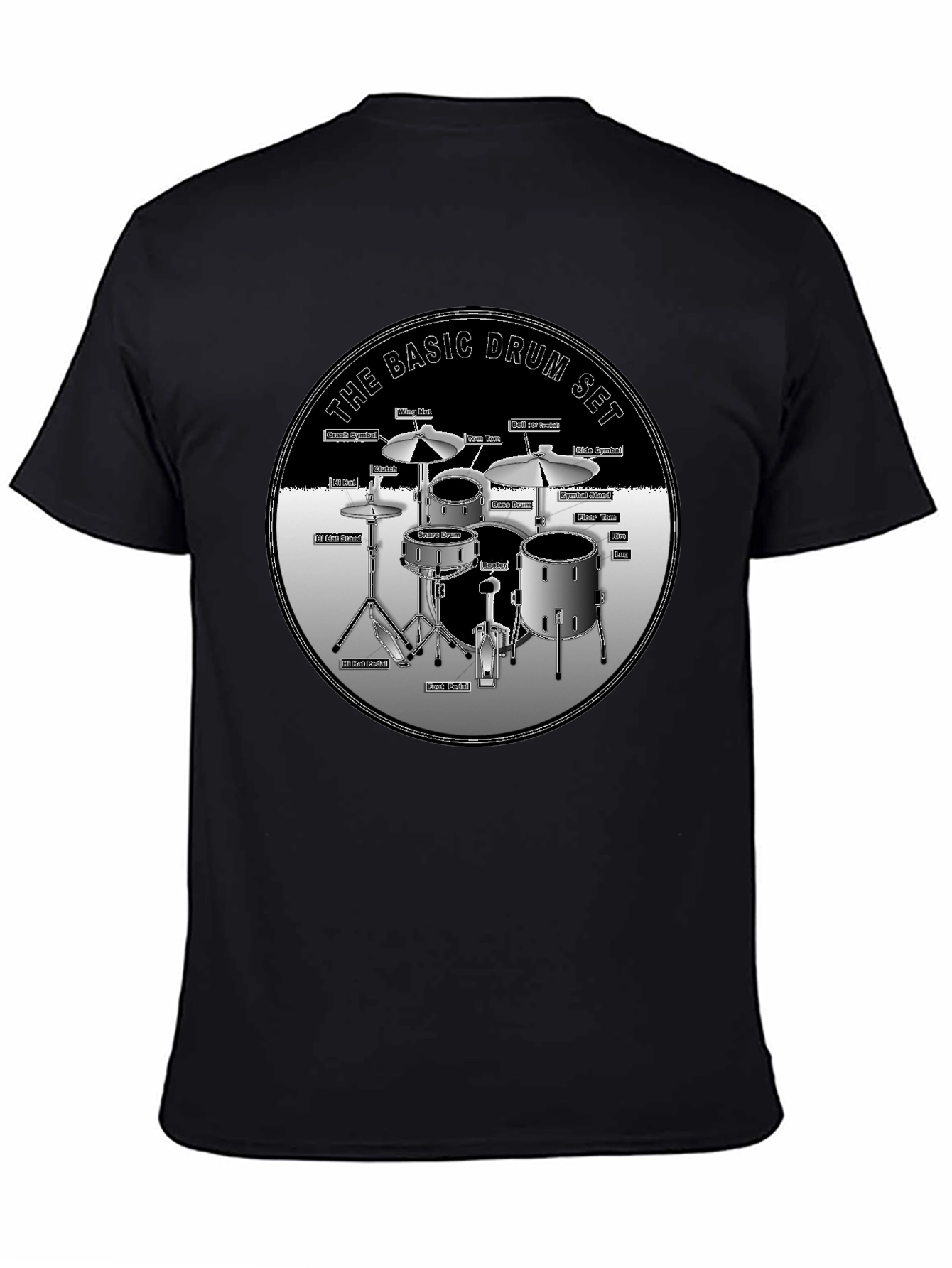Basic Drum Set T-Shirt - Musician Gift