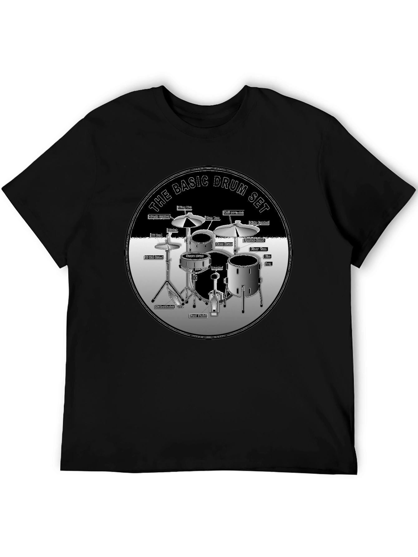 Basic Drum Set T-Shirt - Musician Gift
