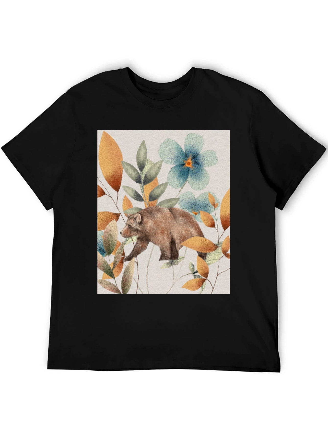 Bear in Bloom T-Shirt - Nature Inspired Graphic Tee