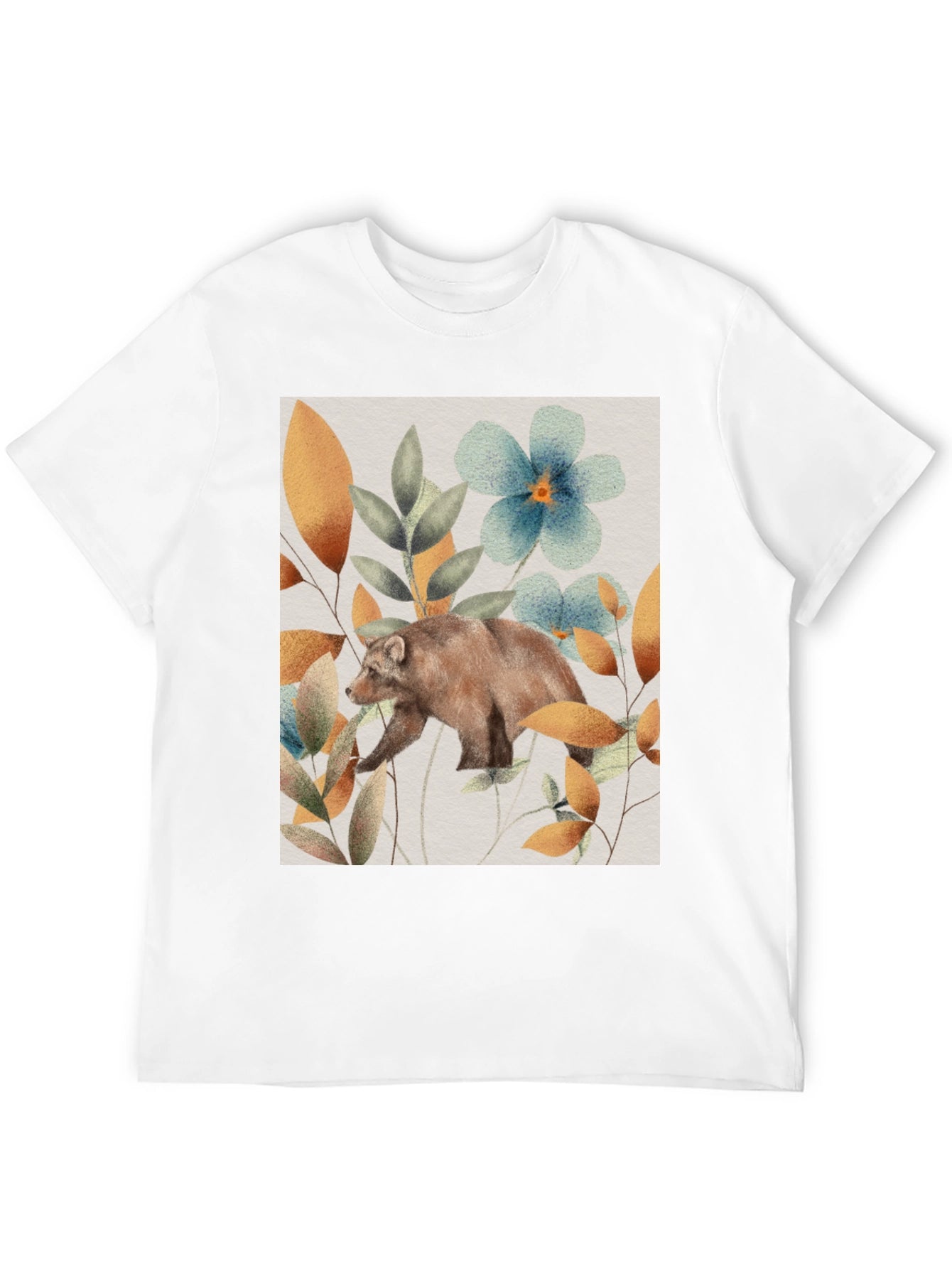 Bear in Bloom T-Shirt - Nature Inspired Graphic Tee