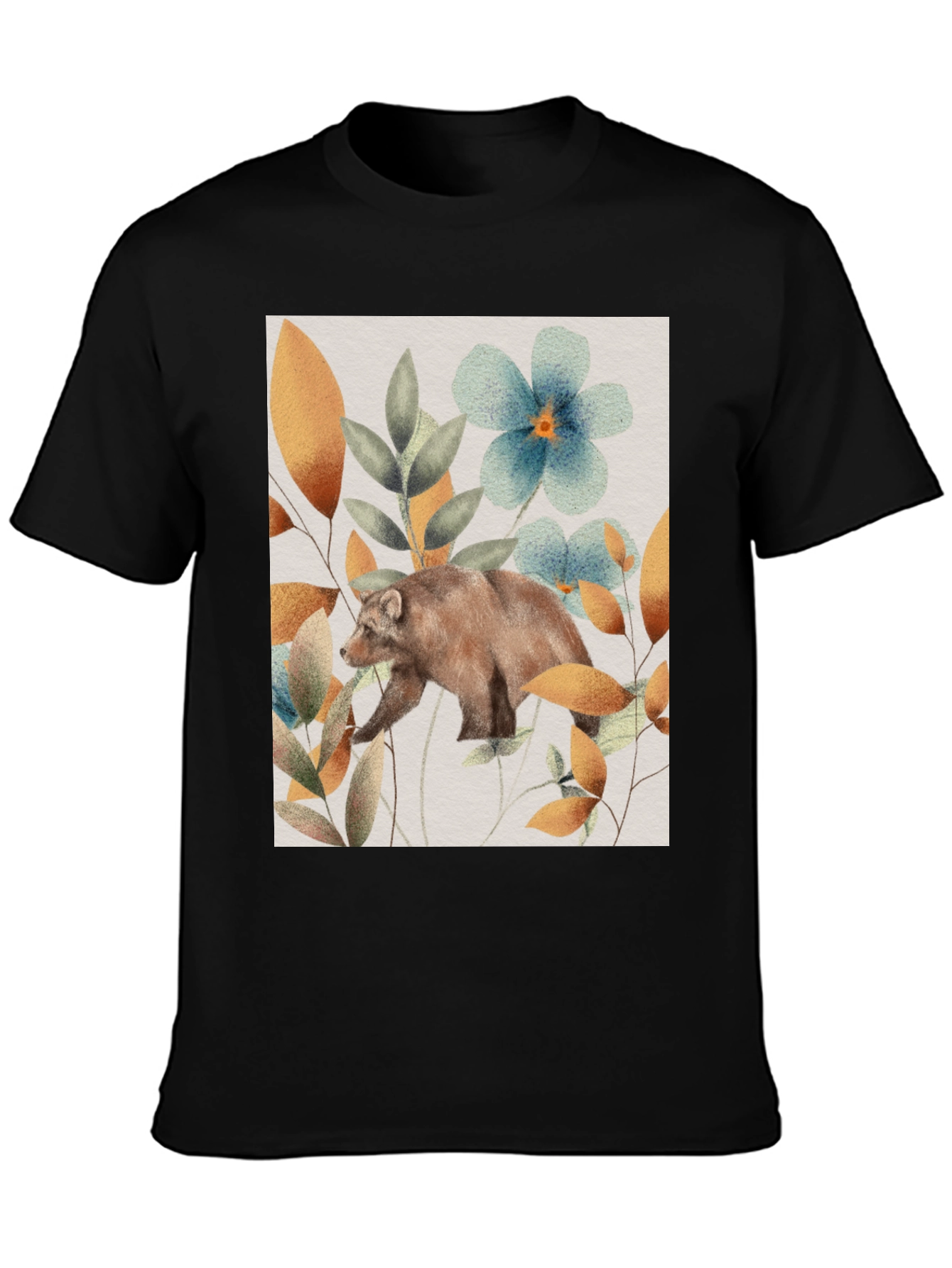 Bear in Bloom T-Shirt - Nature Inspired Graphic Tee