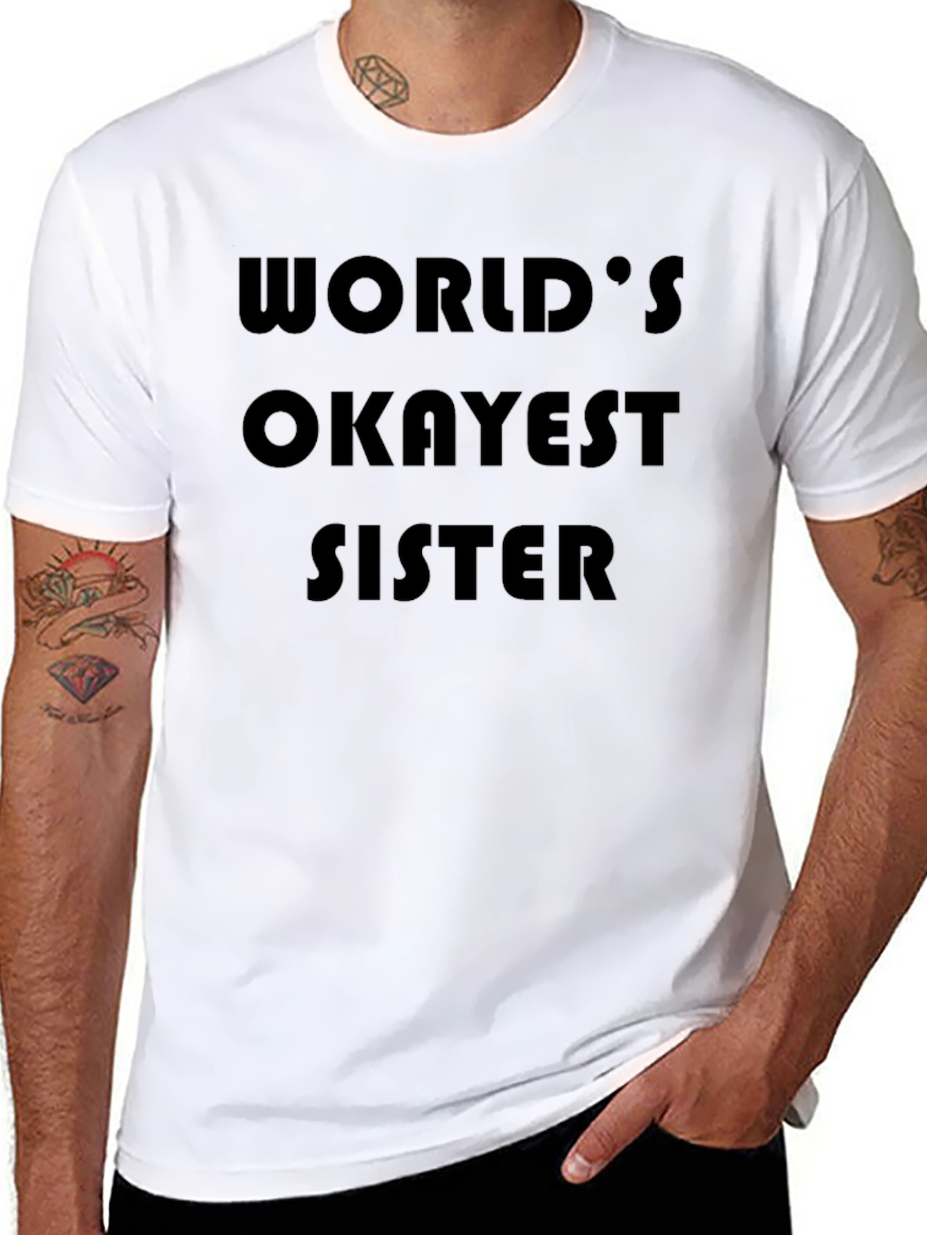 Worlds Okayest Sister Graphic T-Shirt