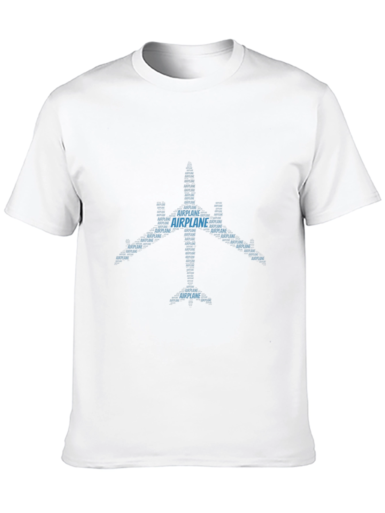 Airplane Word Art Black T-Shirt