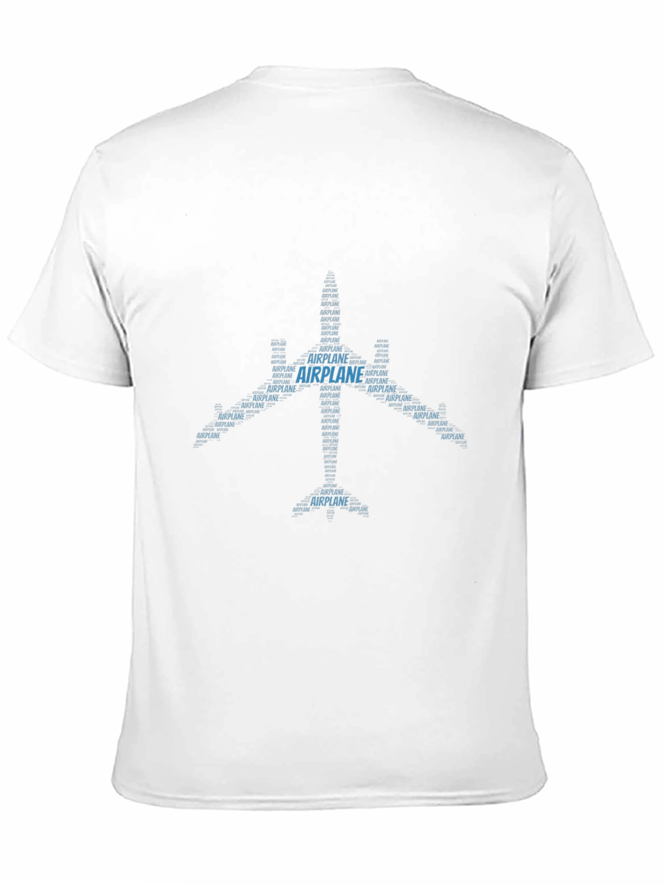 Airplane Word Art Black T-Shirt
